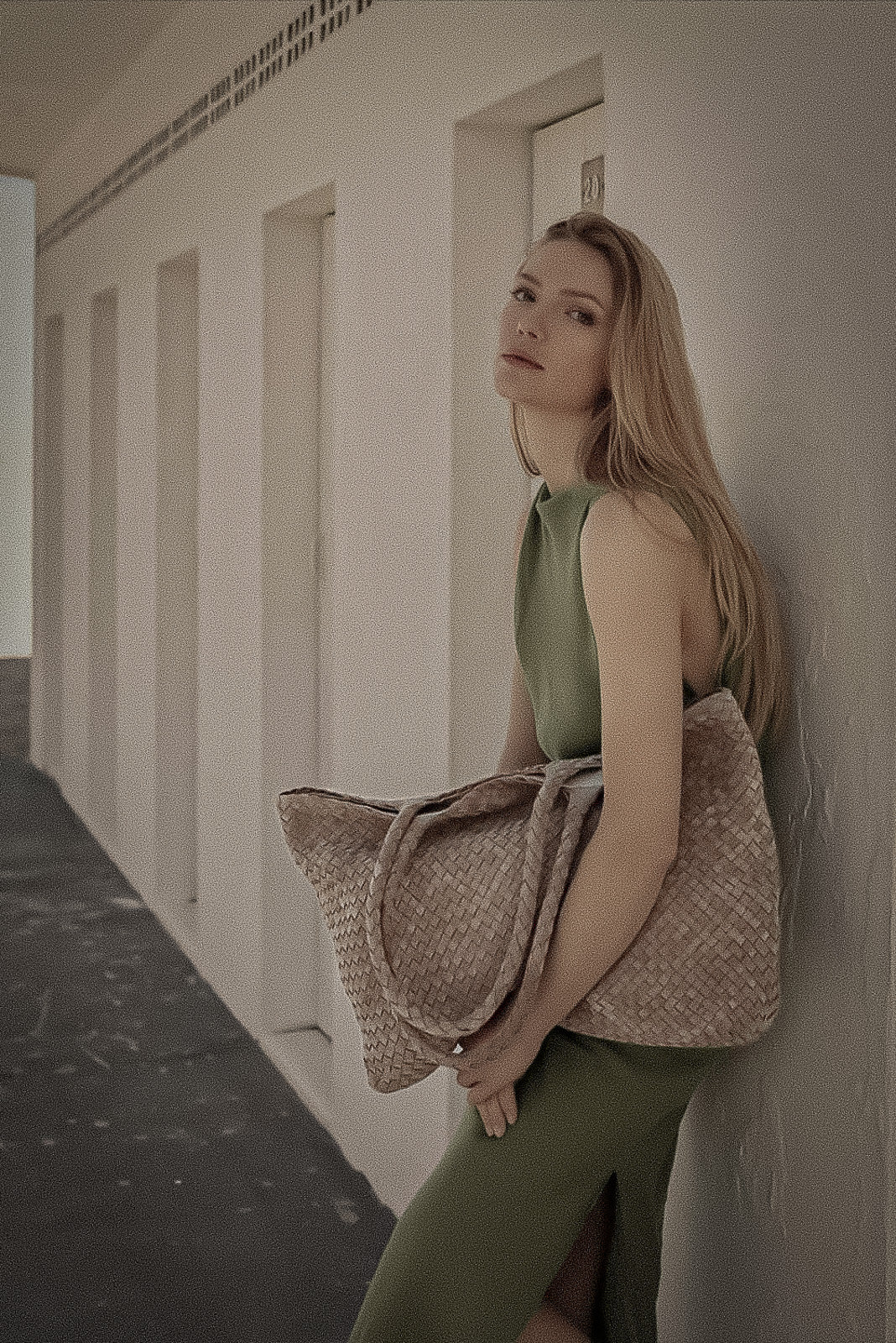 Tote Bag Class | Sage Grey Woven Calf Leather
