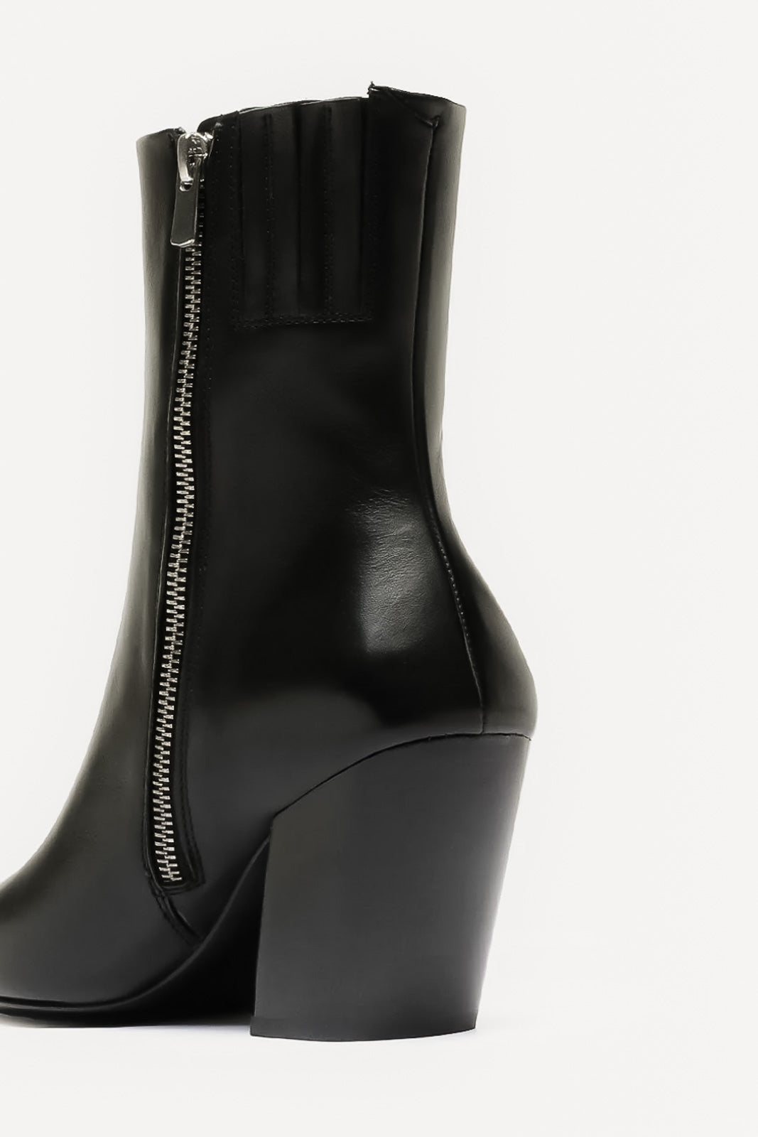 Heeled Ankle Boot Sevre | Black Nappa Leather