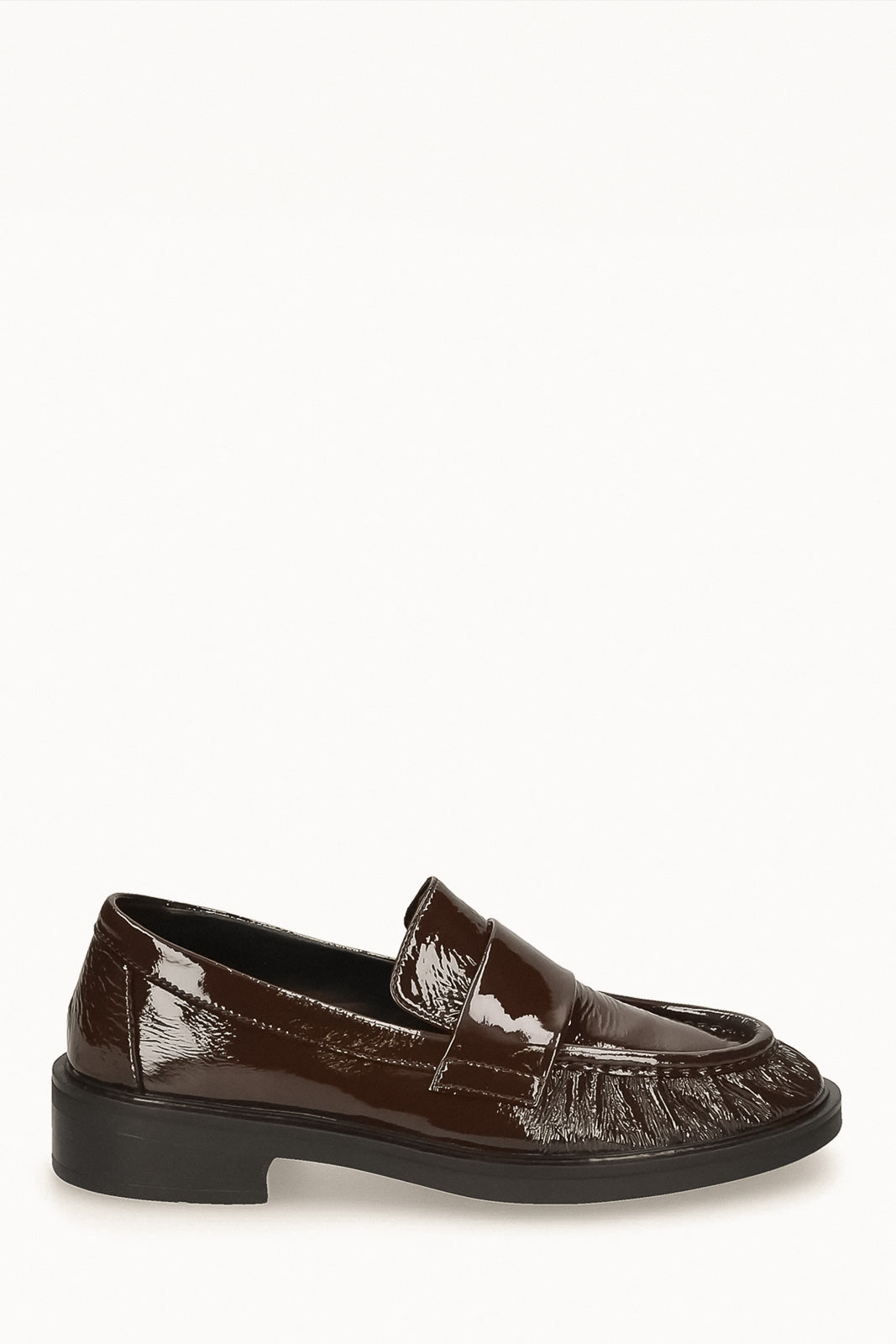 Scrunch Loafer Romy | Brown Patent Nappa Leather