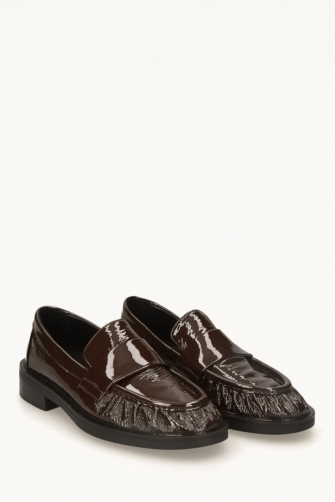Scrunch Loafer Romy | Brown Patent Nappa Leather