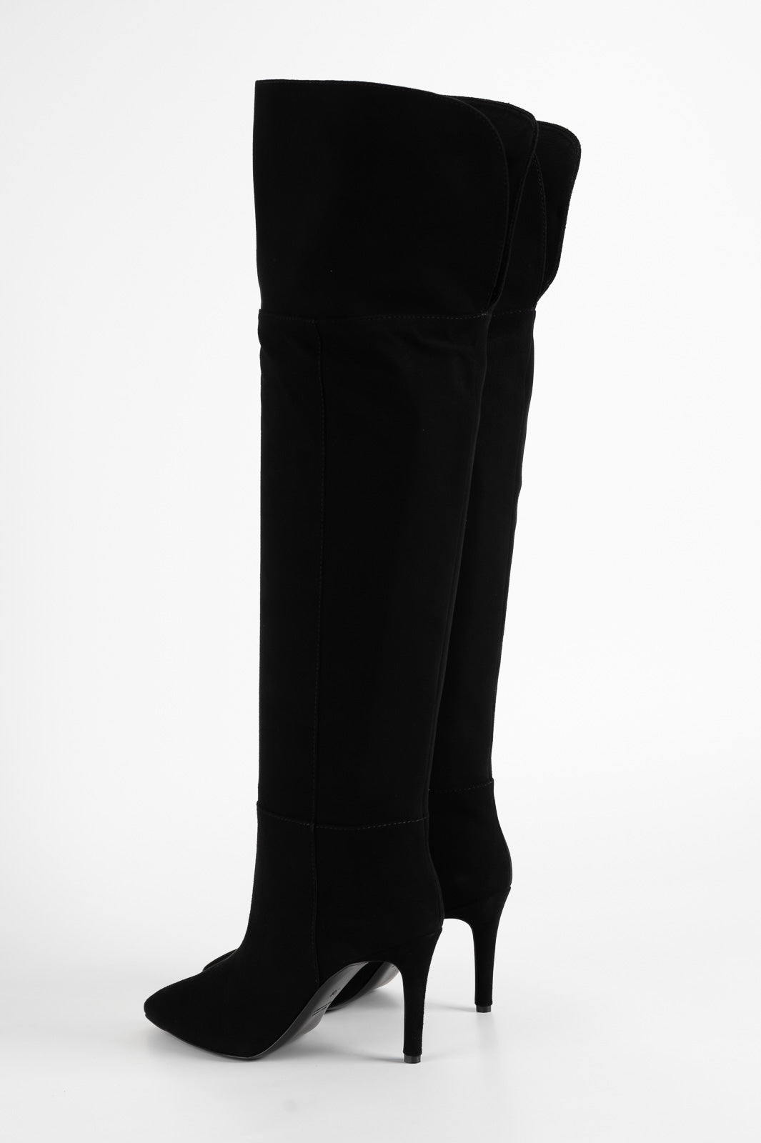 Over-Knee Boot Aveline 8cm | Midnight Black Suede