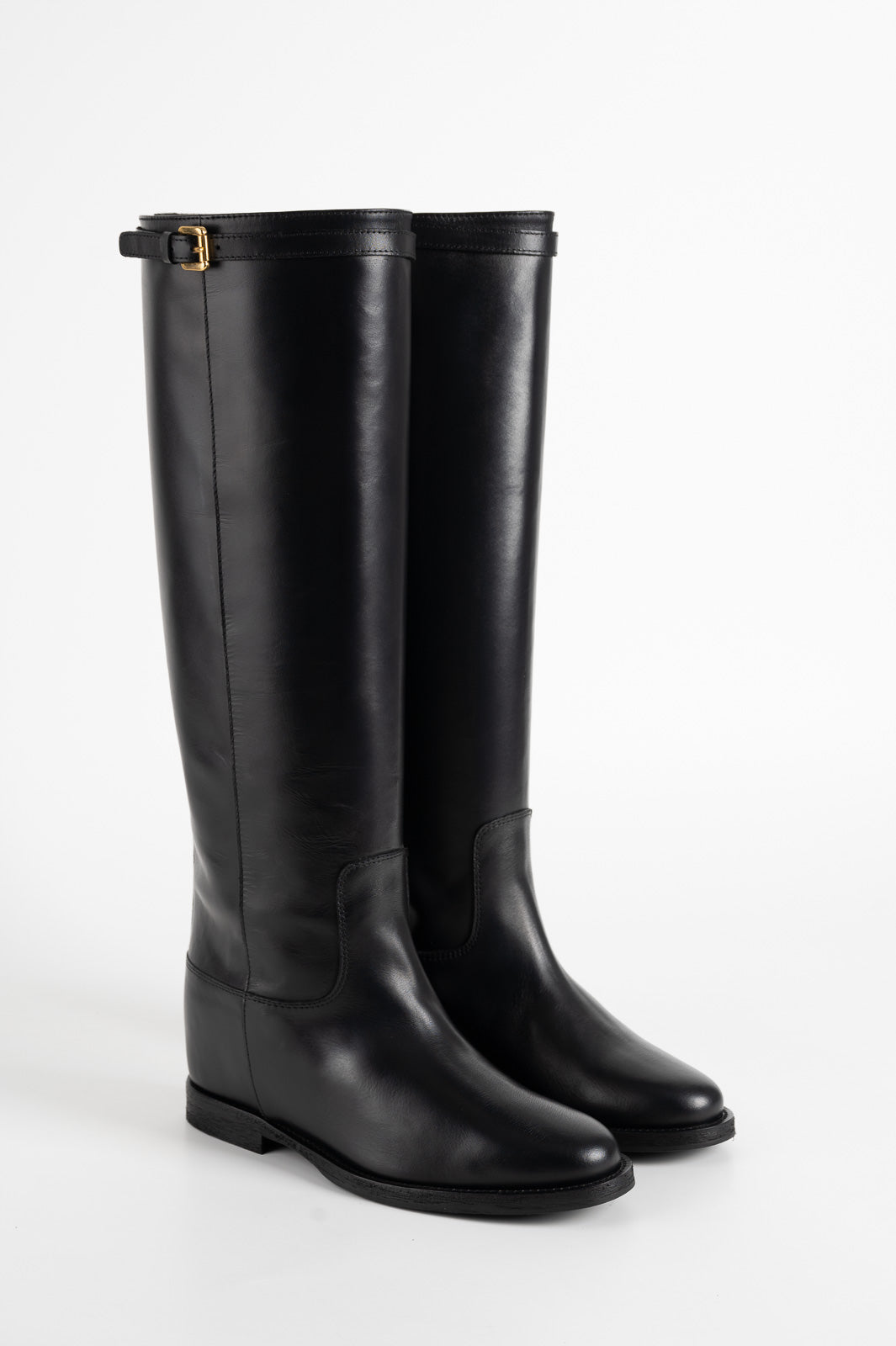 High Boot Vesna 5cm Wedge | Noble Black Calf Leather