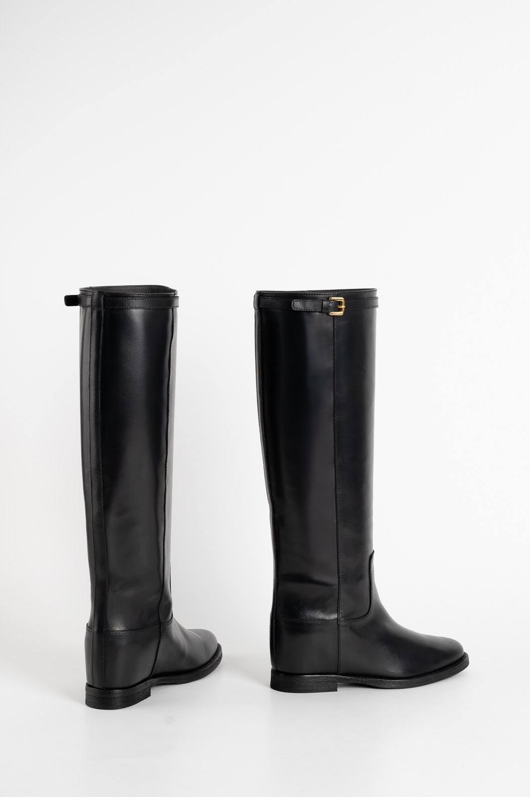 High Boot Vesna 5cm Wedge | Noble Black Calf Leather