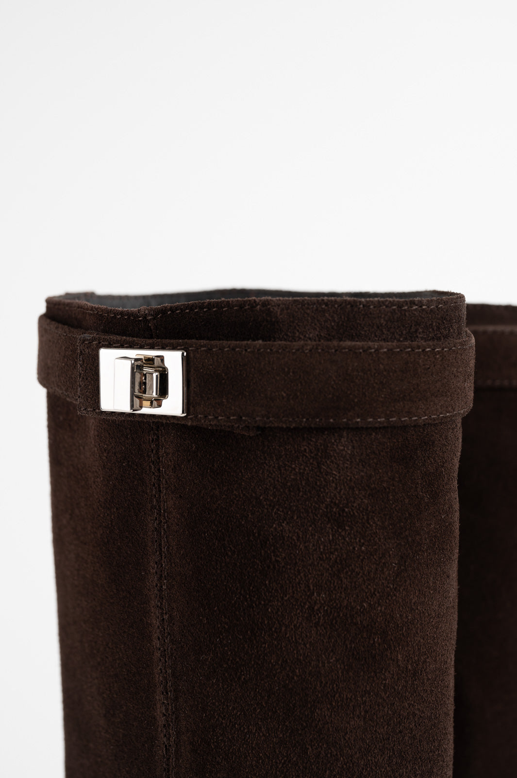 High Boot Siona 5cm Wedge | Cacao Brown Suede
