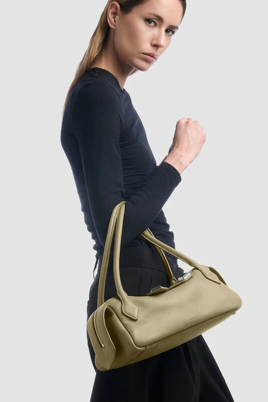 Bag Anna | Mauve Green Calf Leather