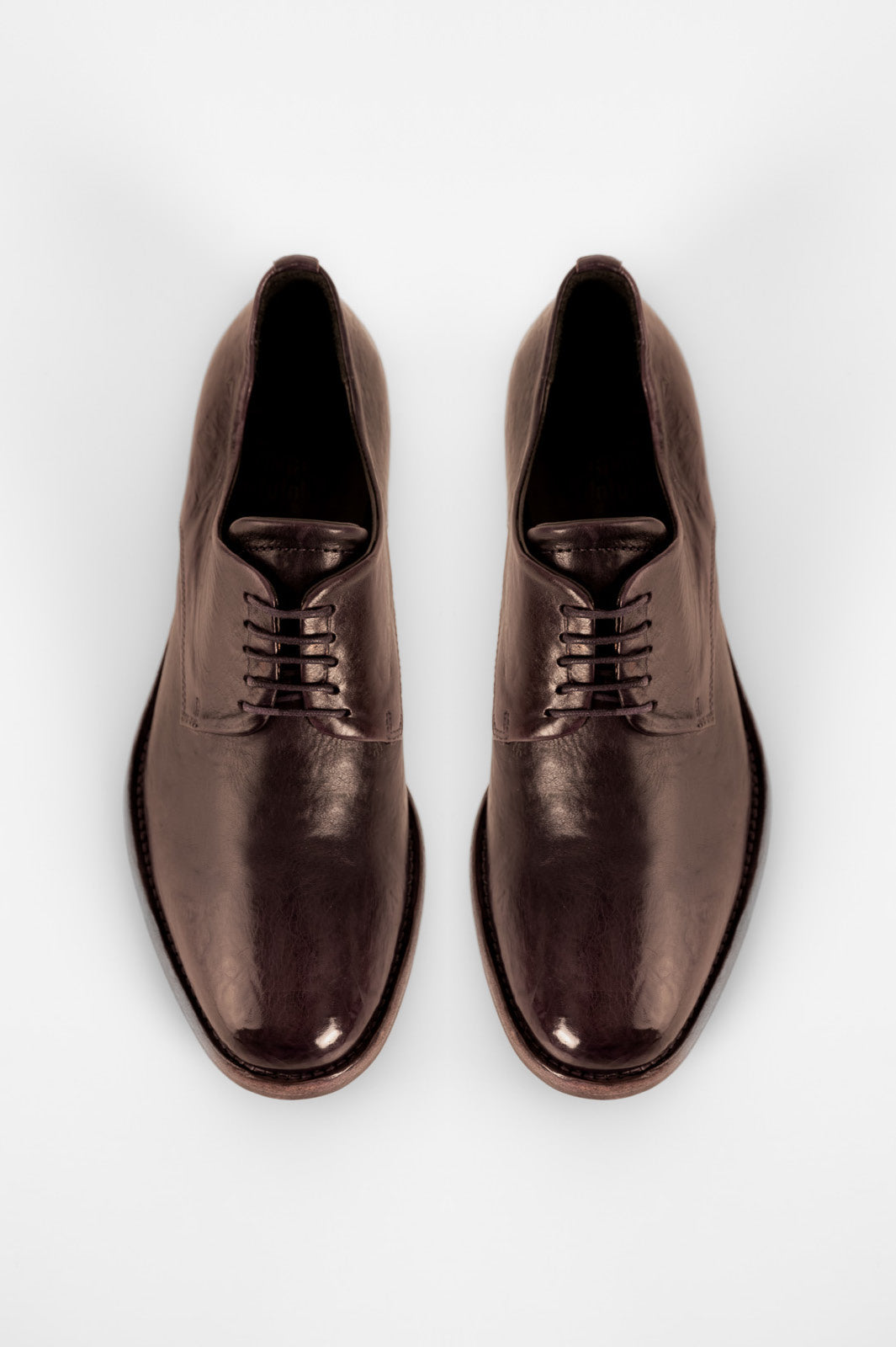 Derby Babette | Brown Washed Calf Leather