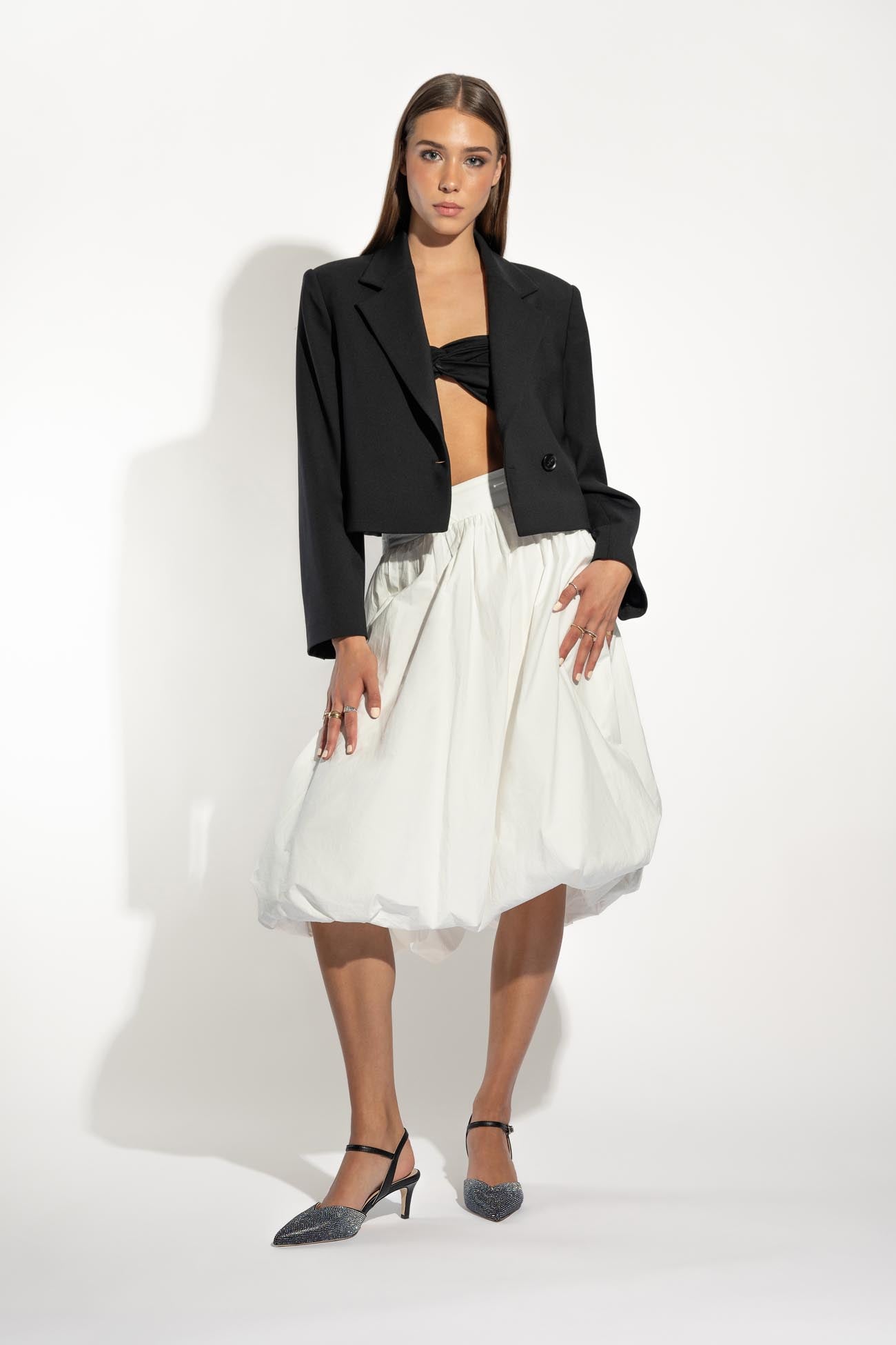 Sparkle Pump Carrie | Black Leather