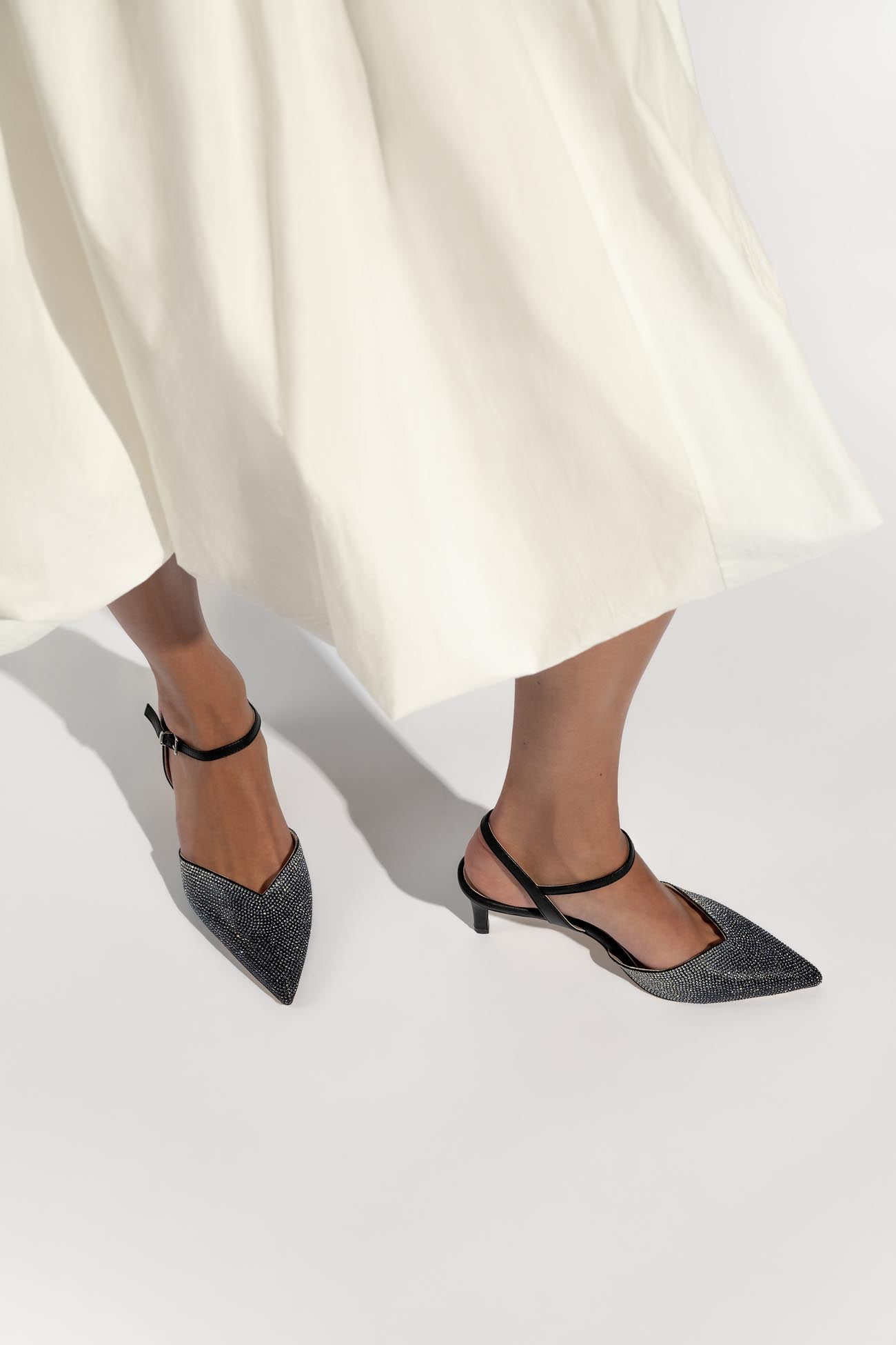 Sparkle Pump Carrie | Black Leather