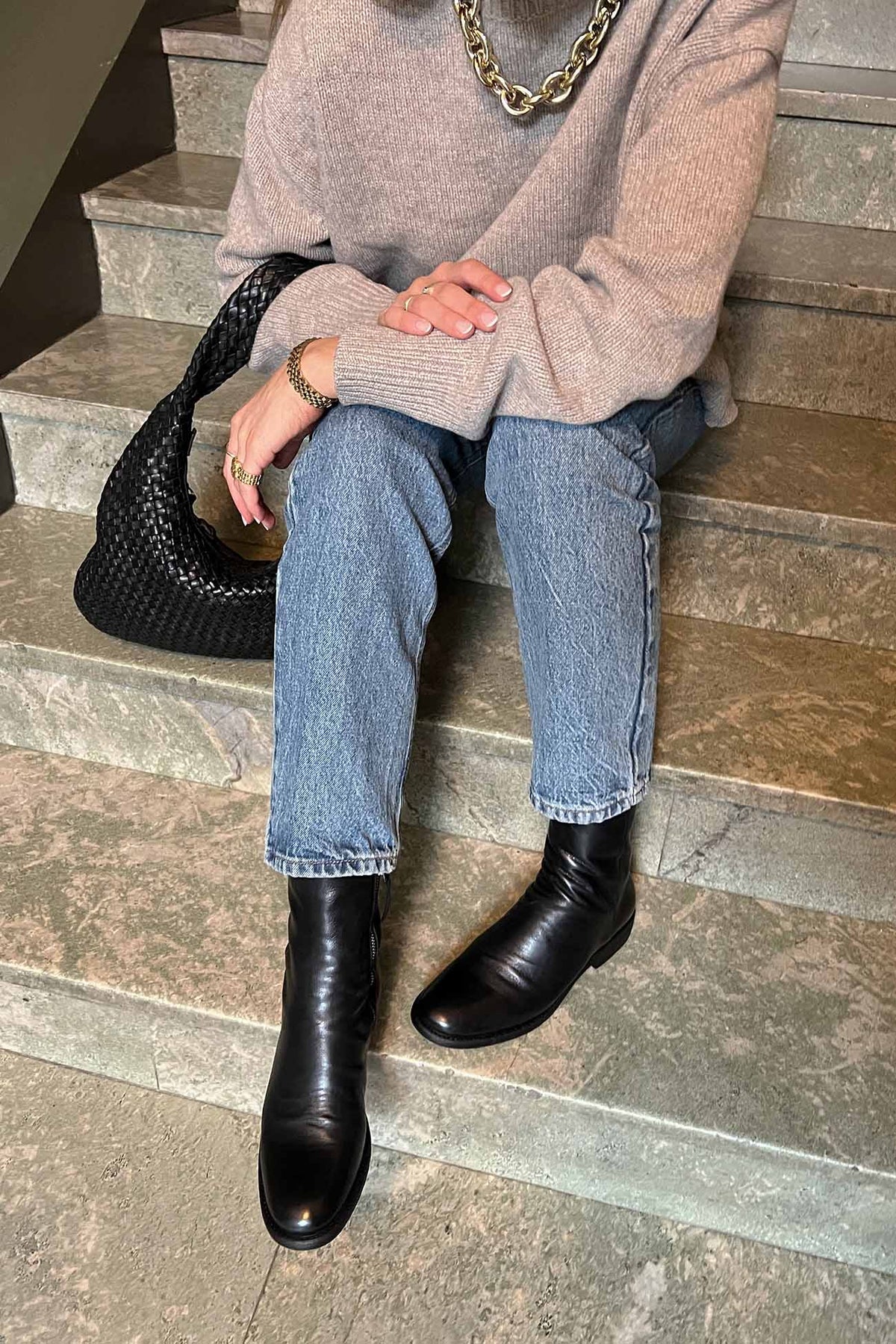 Zipper Boot Salice | Black Calf Leather