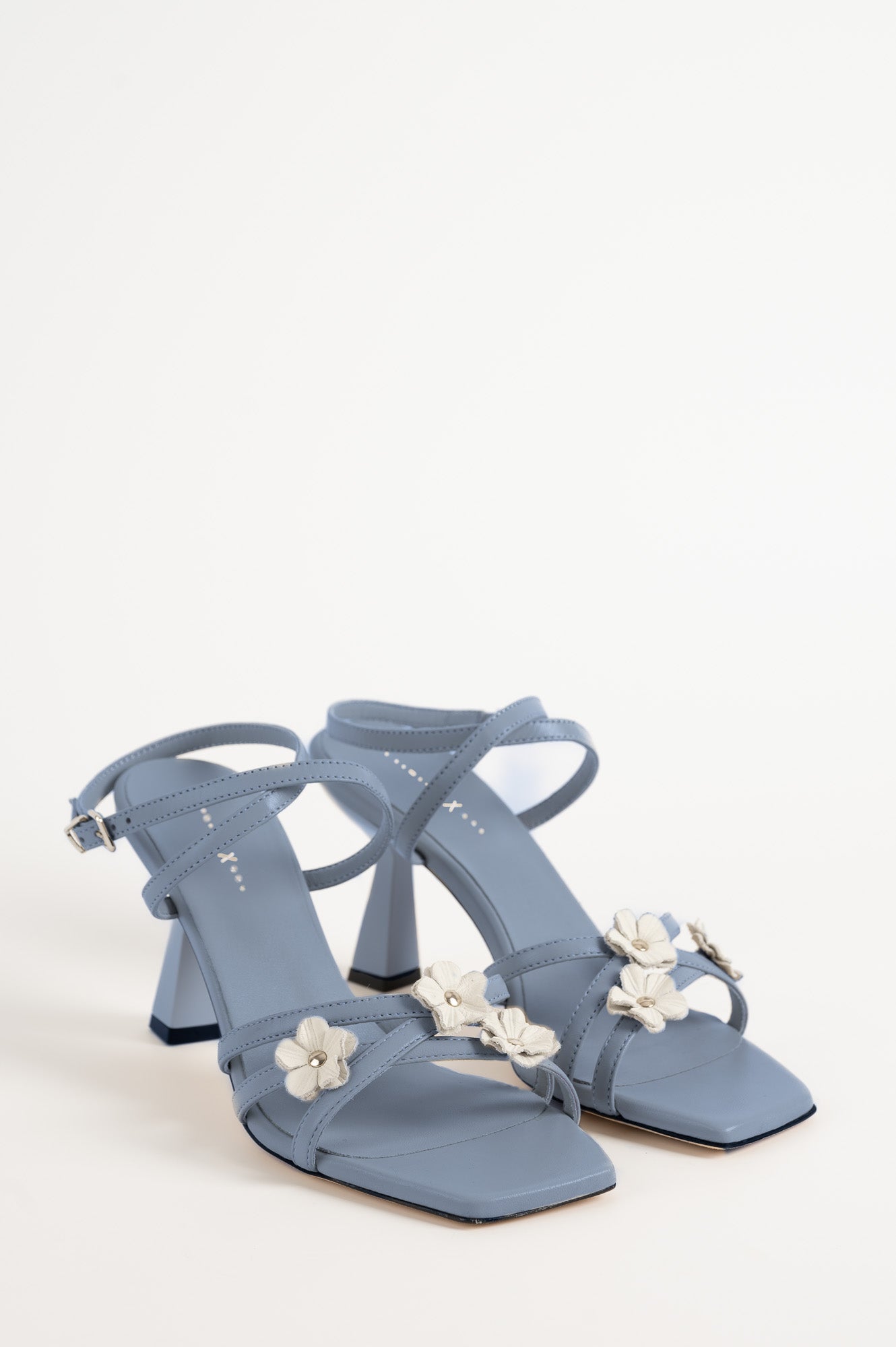 Heeled Sandal Flora | Summerish Blue Nappa Leather