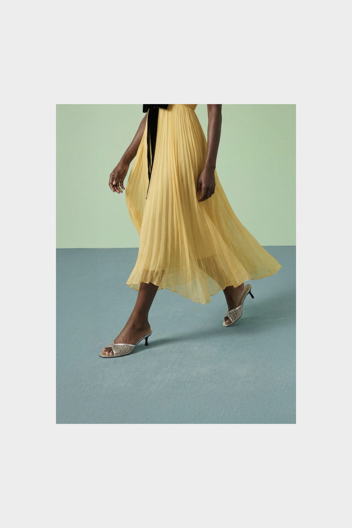 Heeled Sandal Gems | Champagne Crystal-Embellished Mesh