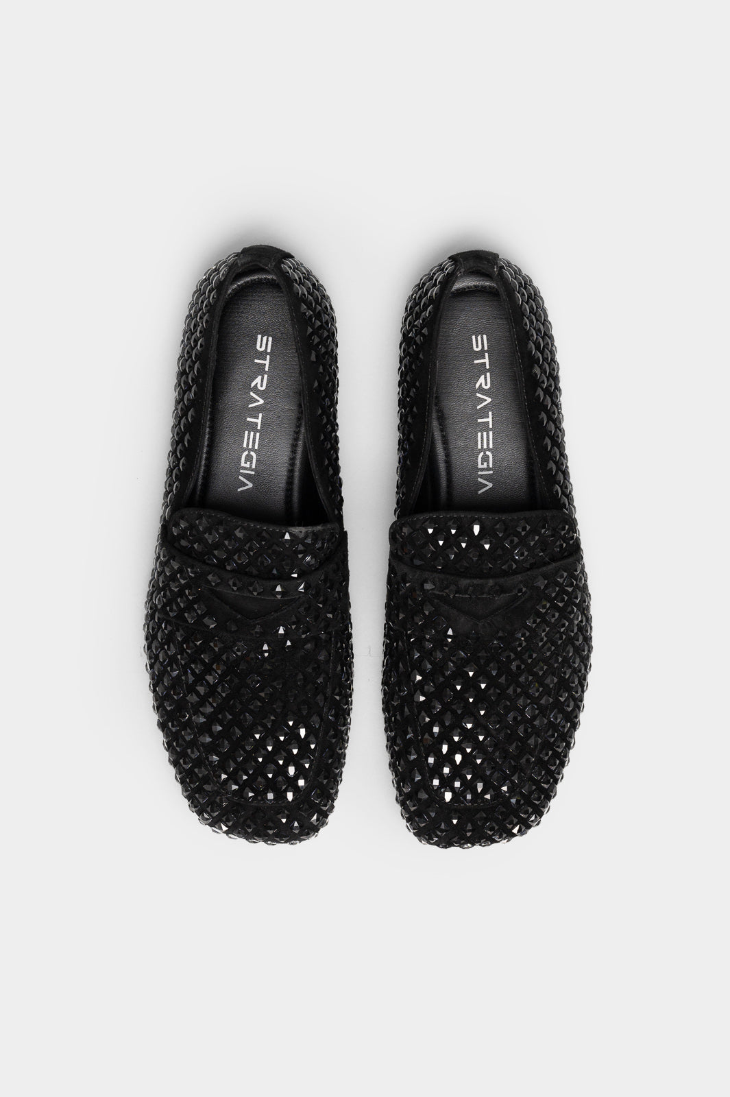 Crystal Loafer Vanity | Midnight Black Suede