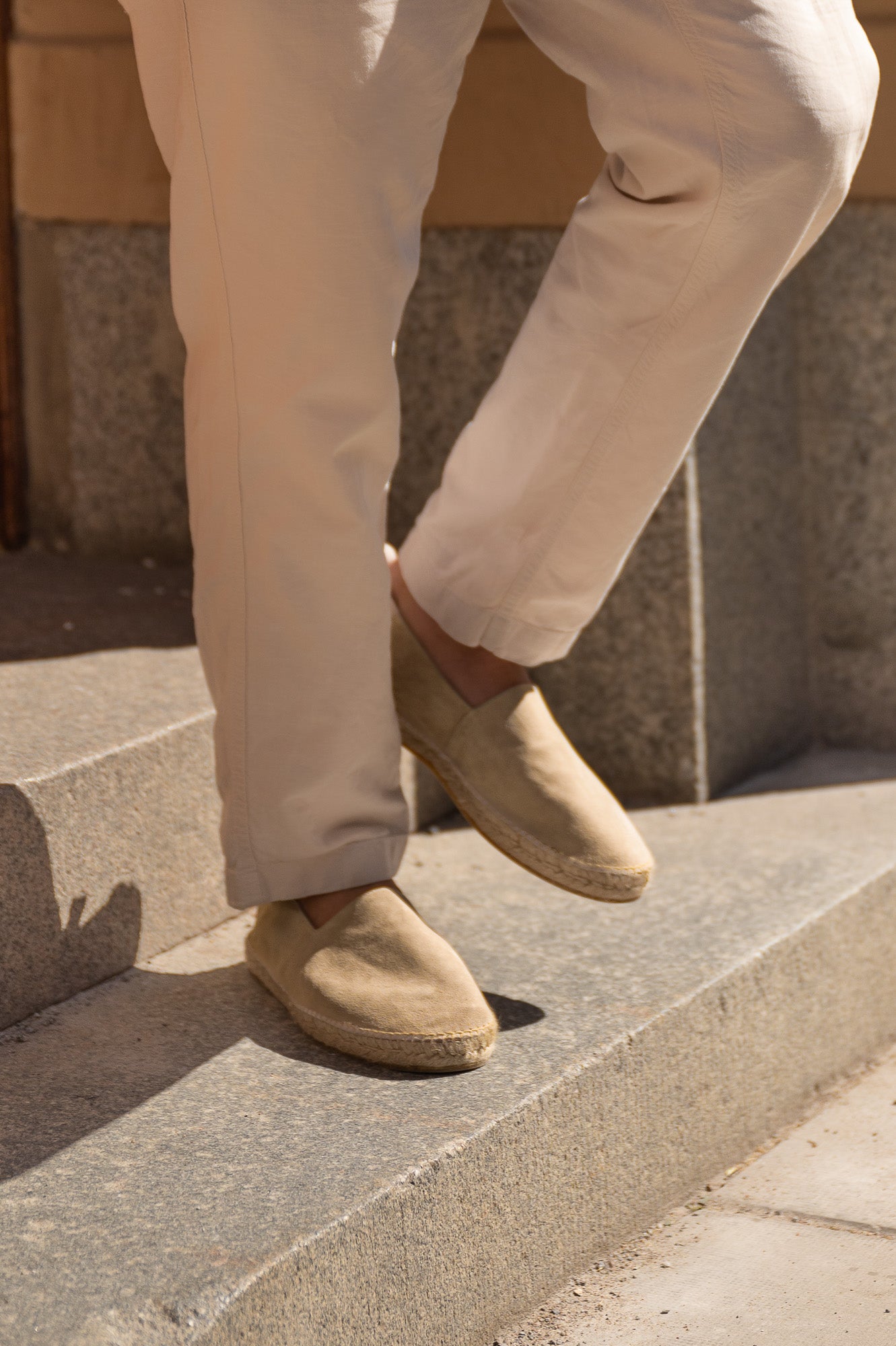 Men's Espadrille | Sand Beige Suede