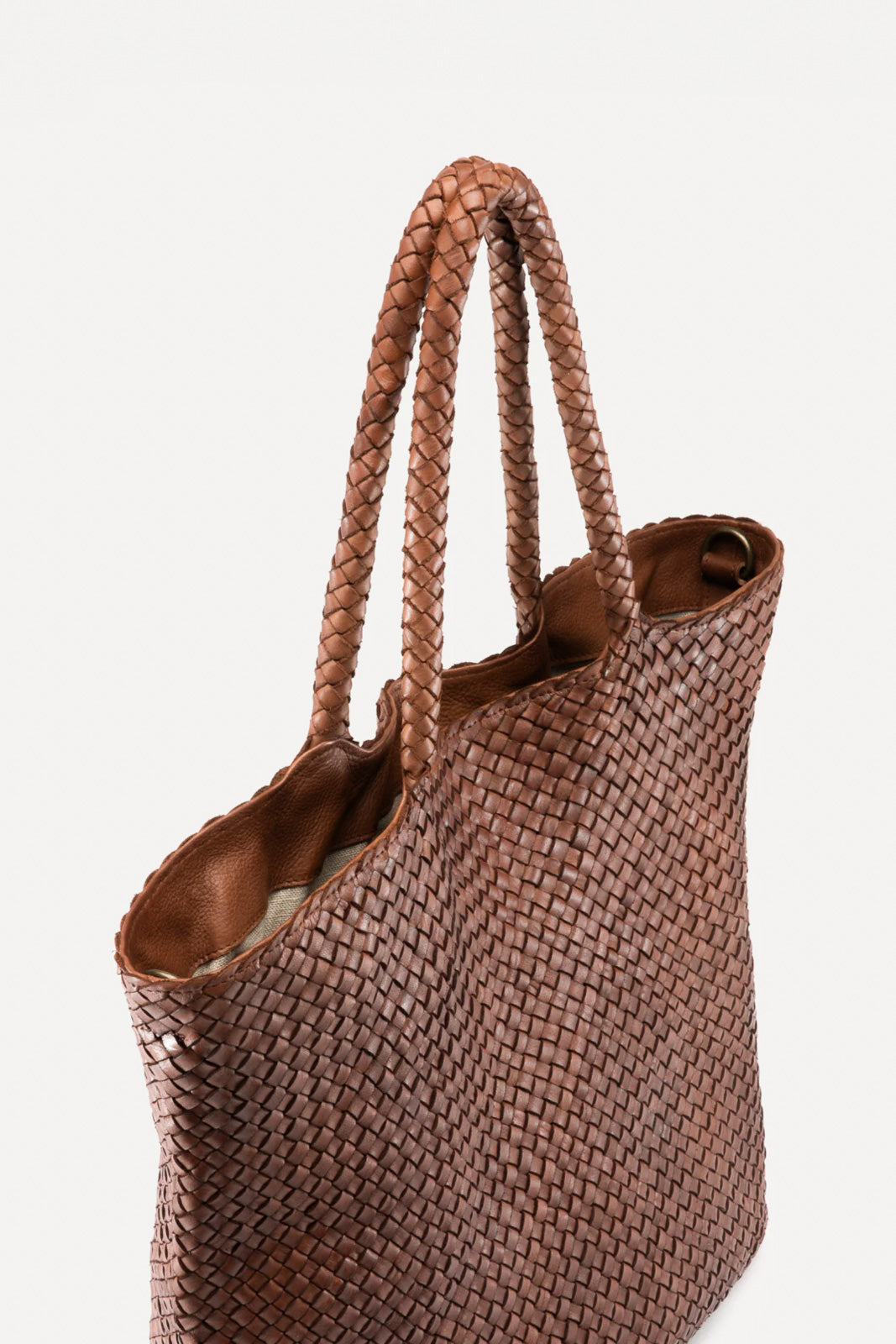 Tote Bag Class | Rusty Brown Woven Calf Leather