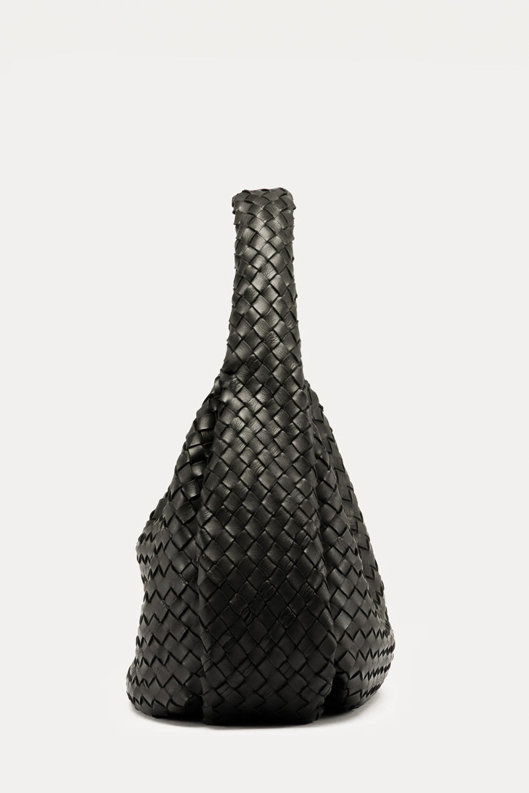 Handbag Bolina Large | Black Woven Calf Leather