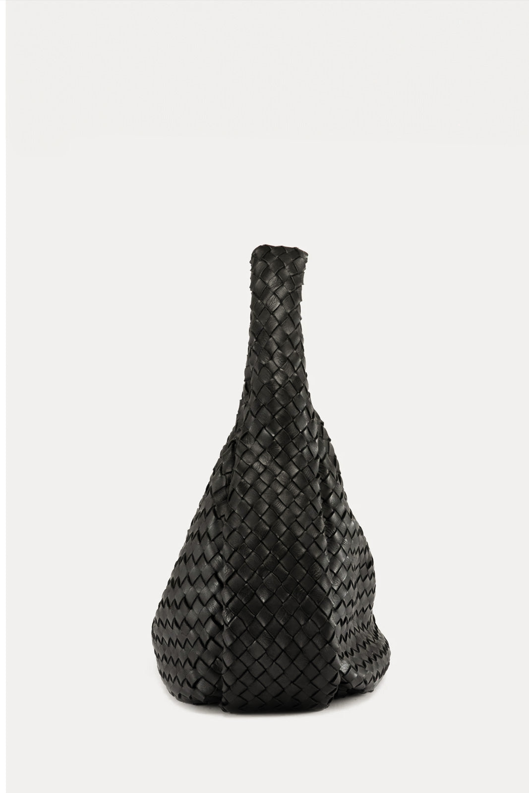 Handbag Bolina Large | Black Woven Calf Leather