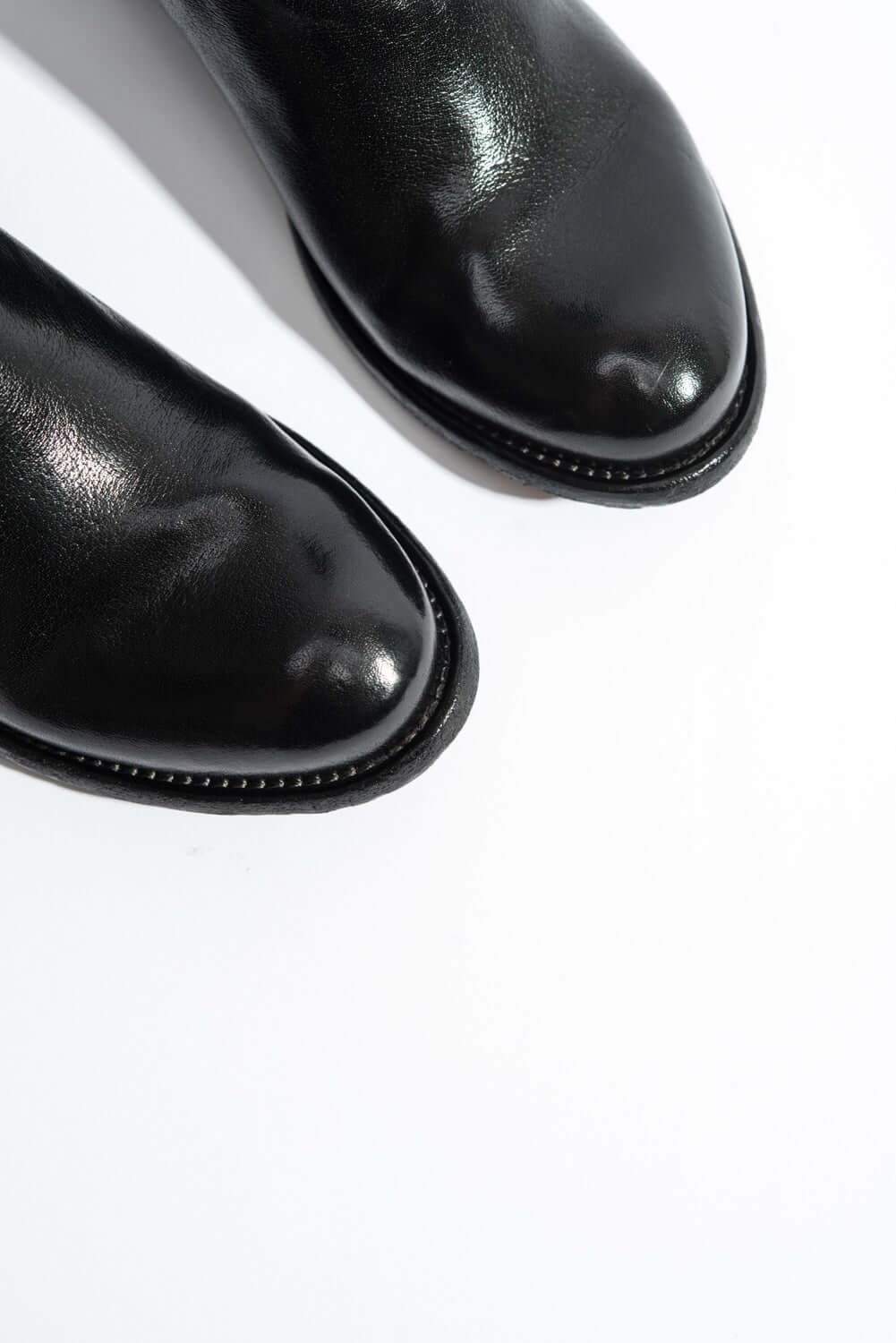 Zipper Boot Lison | Black Washed Buffalo Leather
