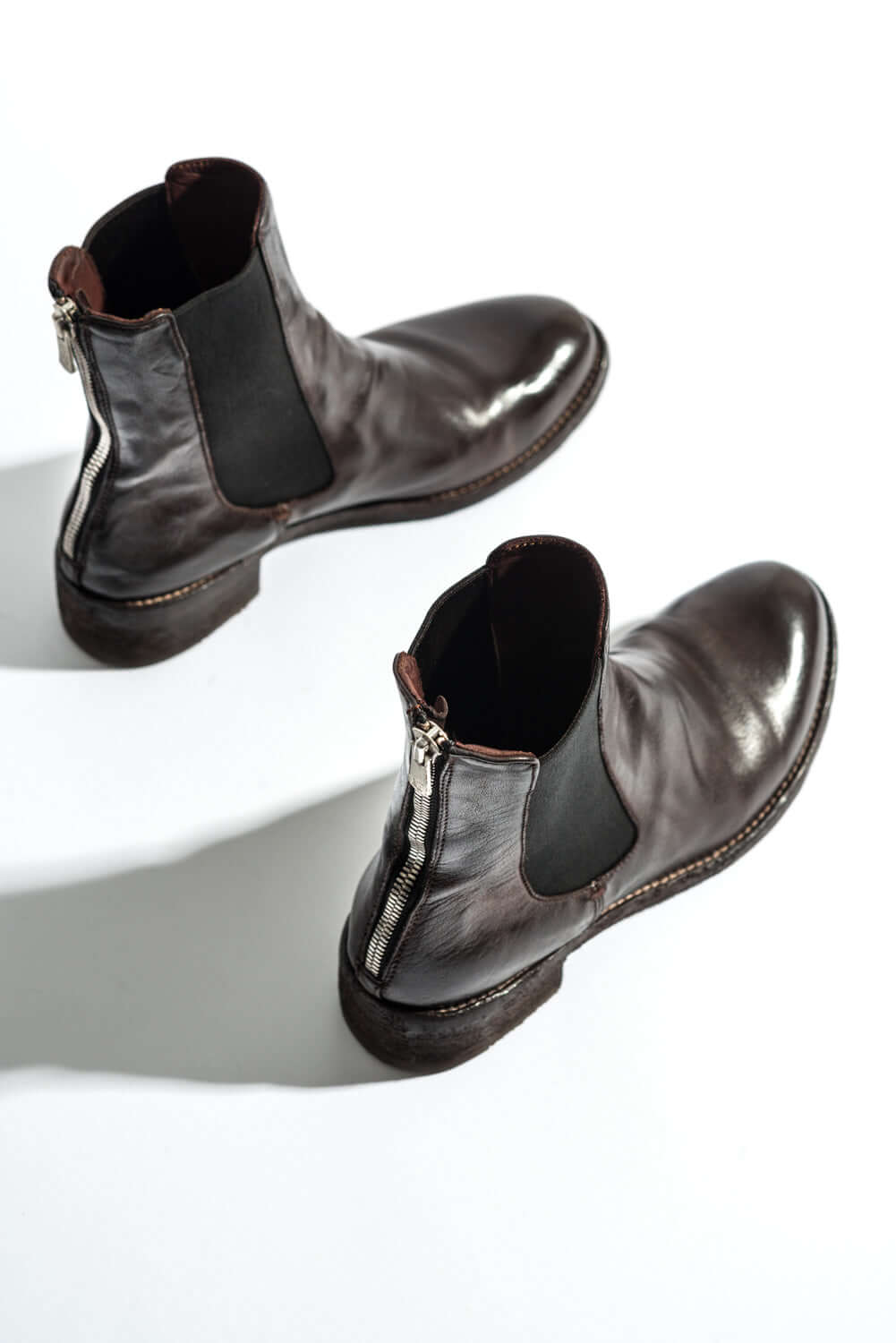 Zipper Boot Lison | Brown Washed Buffalo Leather