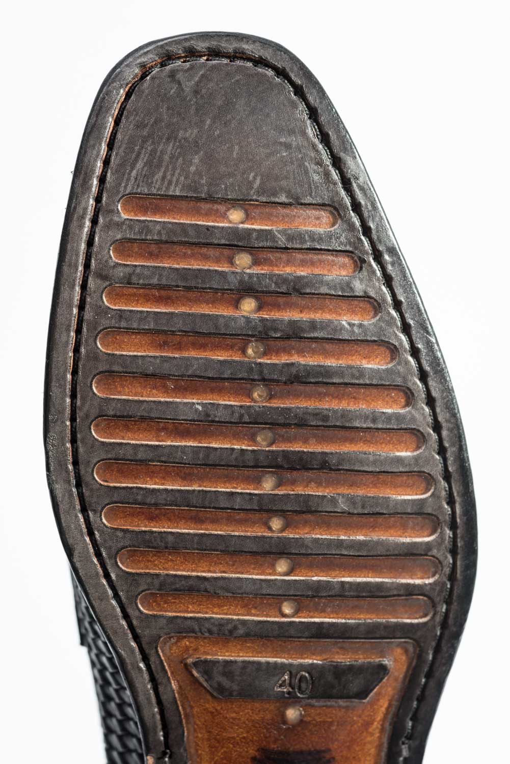 Men's Braided Penny Loafer | Black Calf Leather