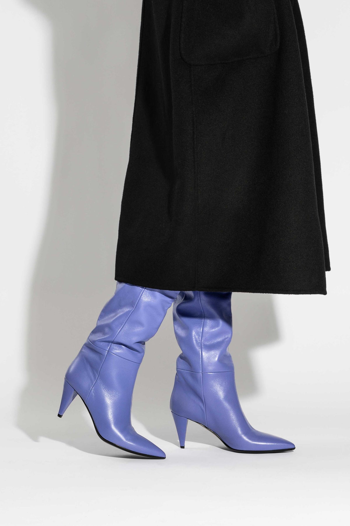 High Boot Shei | Purple Calf Leather