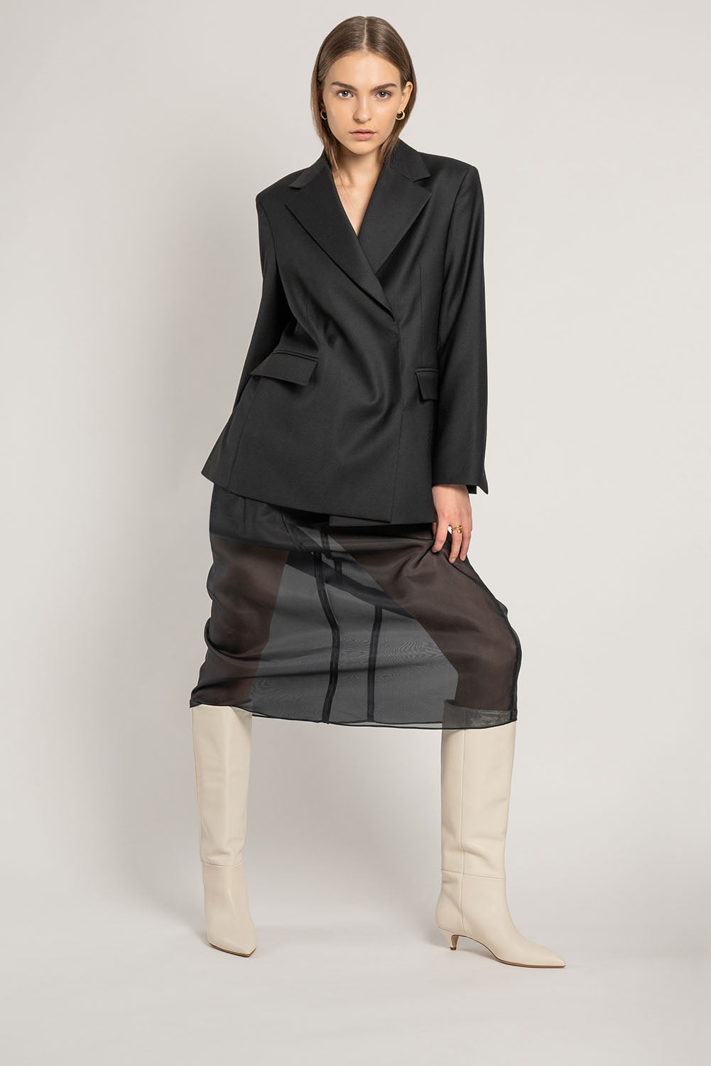 High Boot Palm | White Nappa Leather