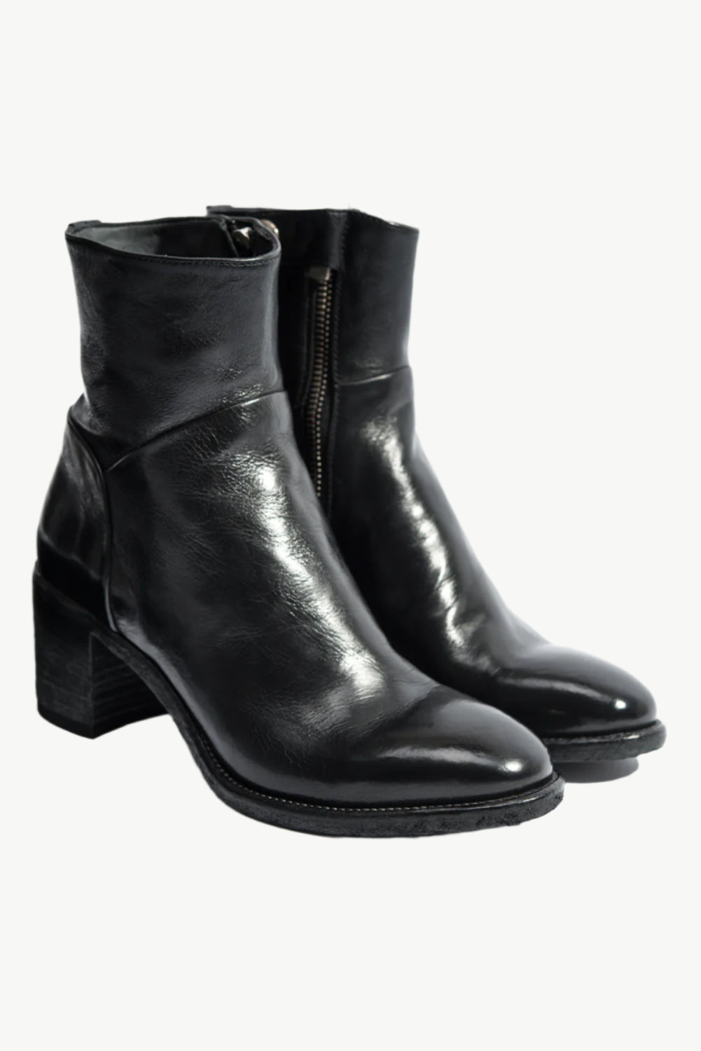 Ankle Boot Sarah | Black Buffalo Leather
