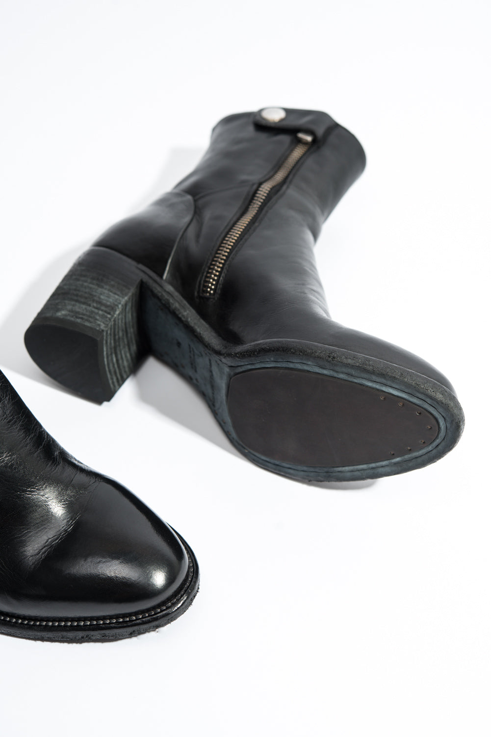 Ankle Boot Sarah | Black Buffalo Leather