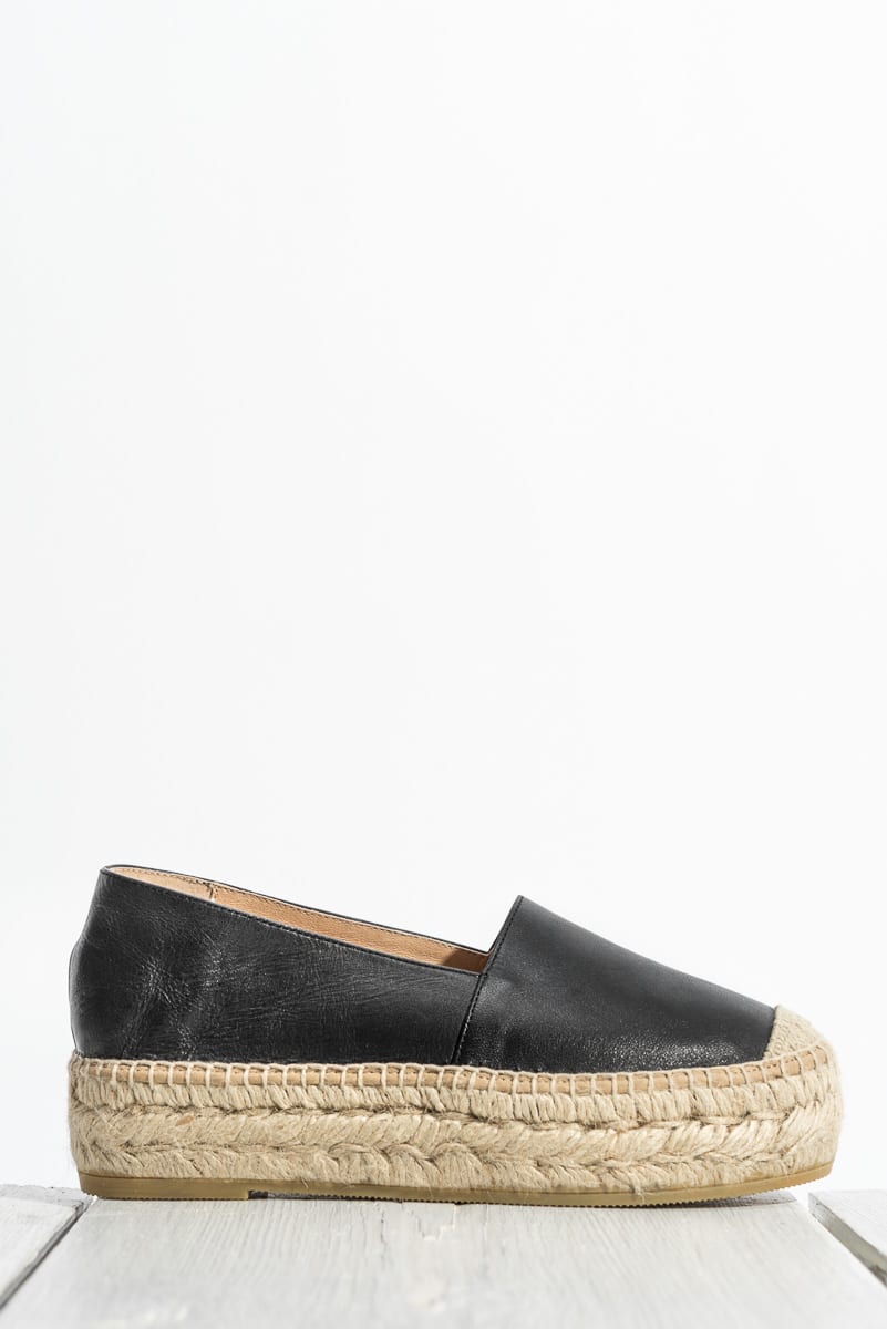 Espadrill Badalona 019 | Svart Skinn