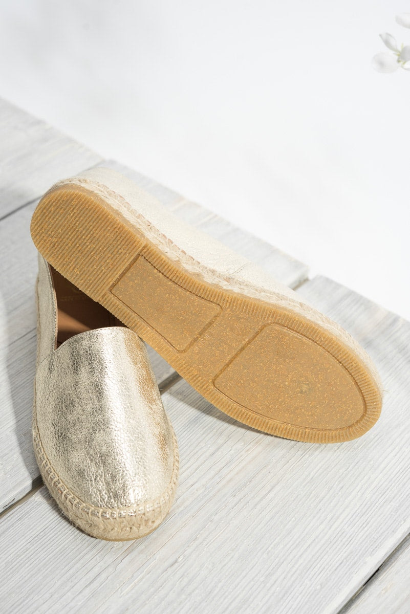 Espadrille Monaco | Platino Nappa Leather