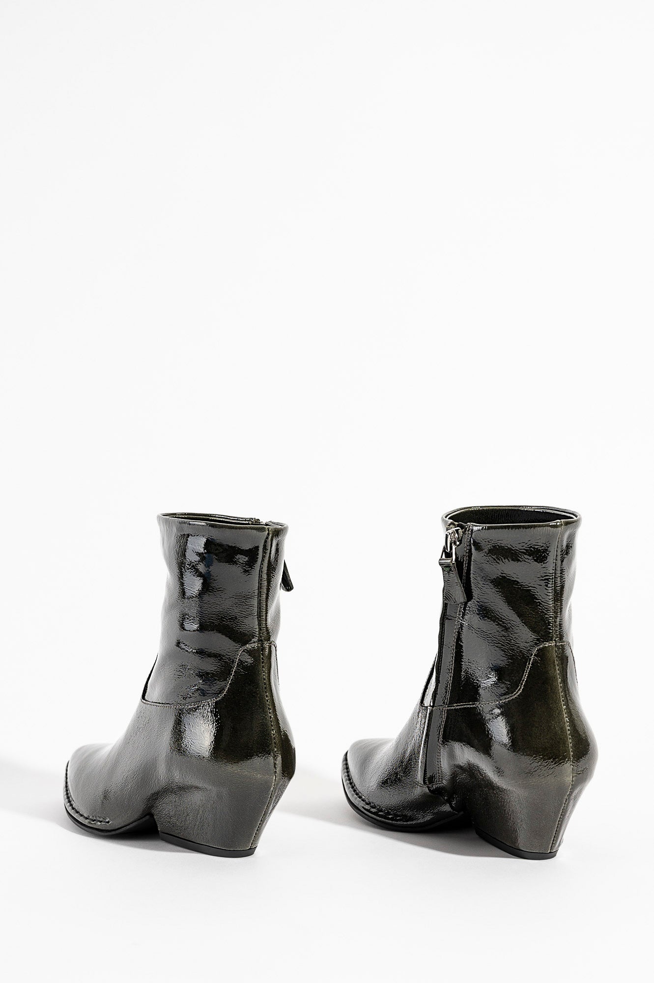 Wedge Boot Crio | Dark Green Patent Leather