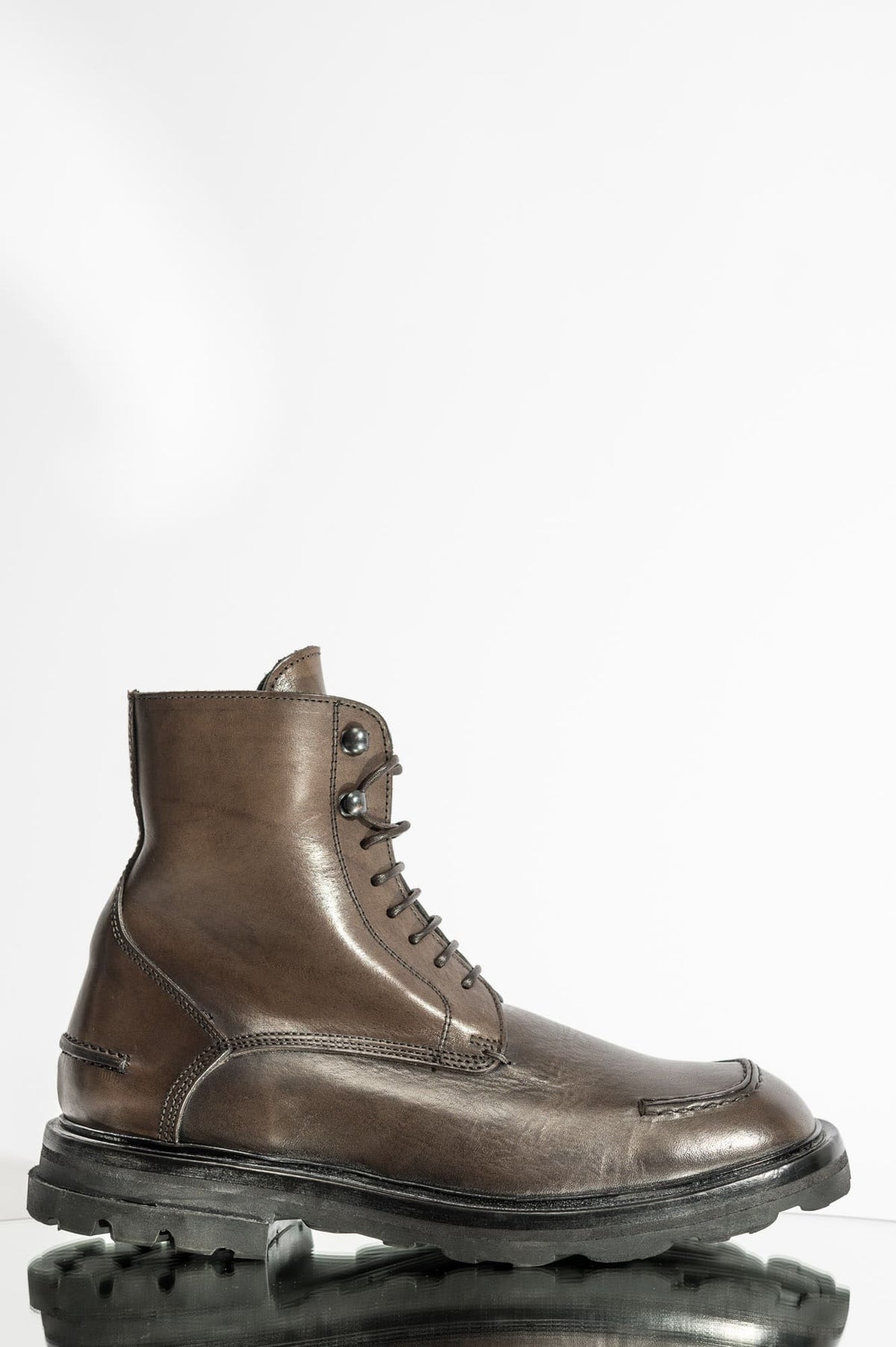 Men's Lace-Up Boot | Taupe Calf Leather