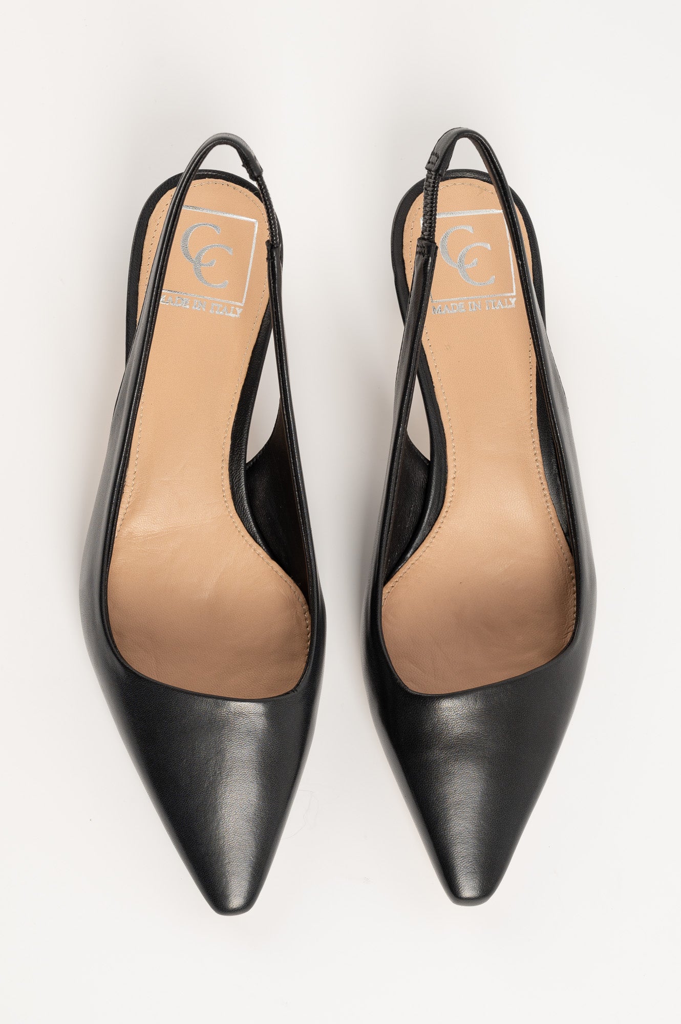 Slingback Pump Bria 804 | Svart Skinn