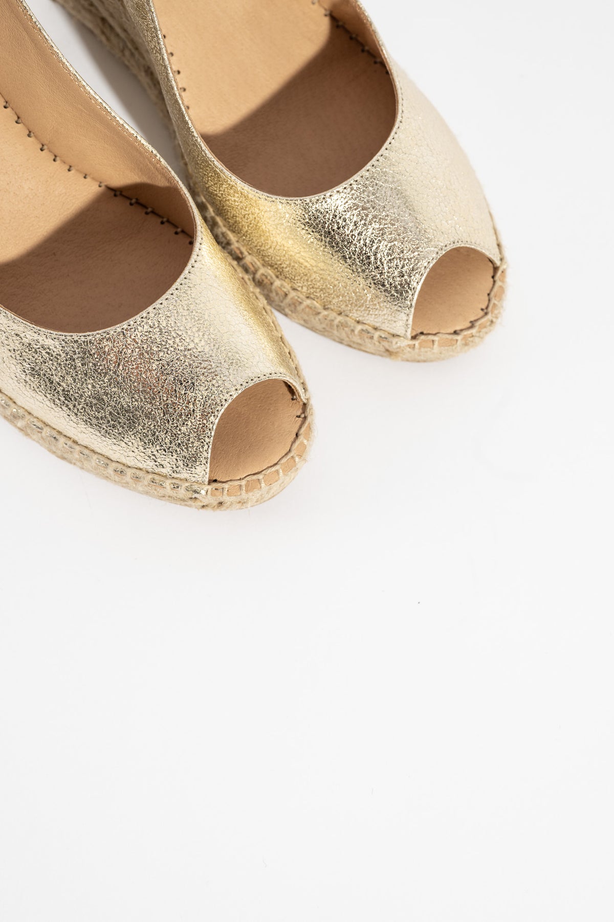Espadrille Wedge Palamos | Platino Nappa Leather