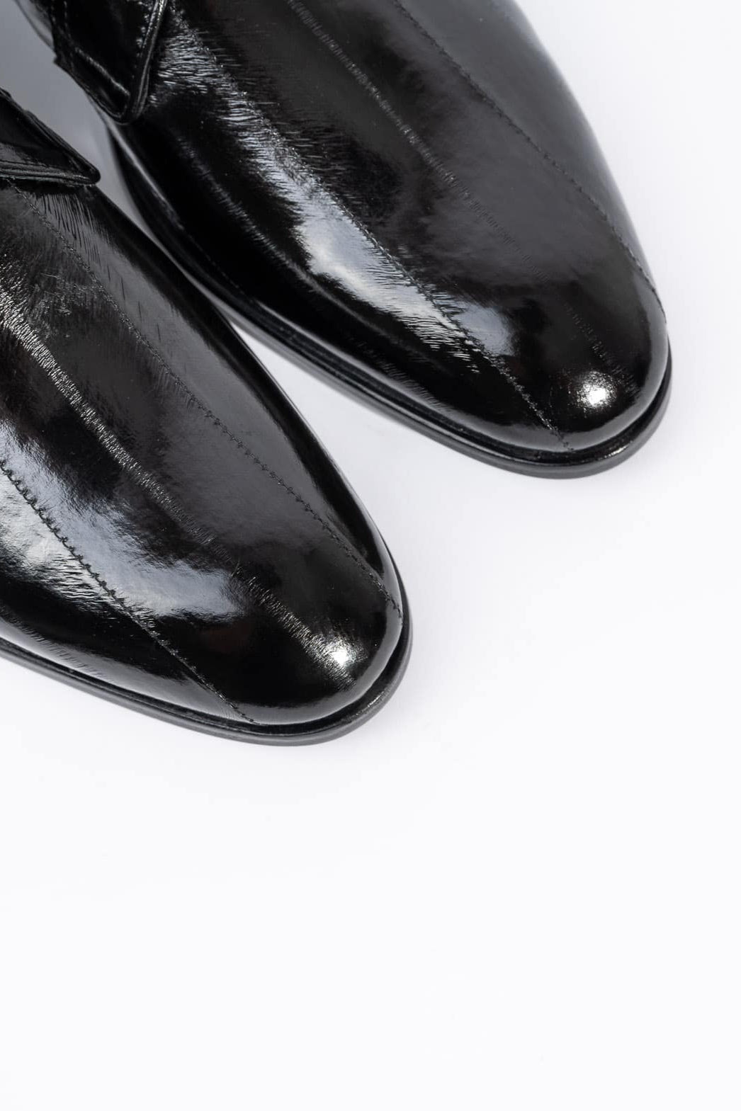 Men's Dress Derby | Black Eel Leather