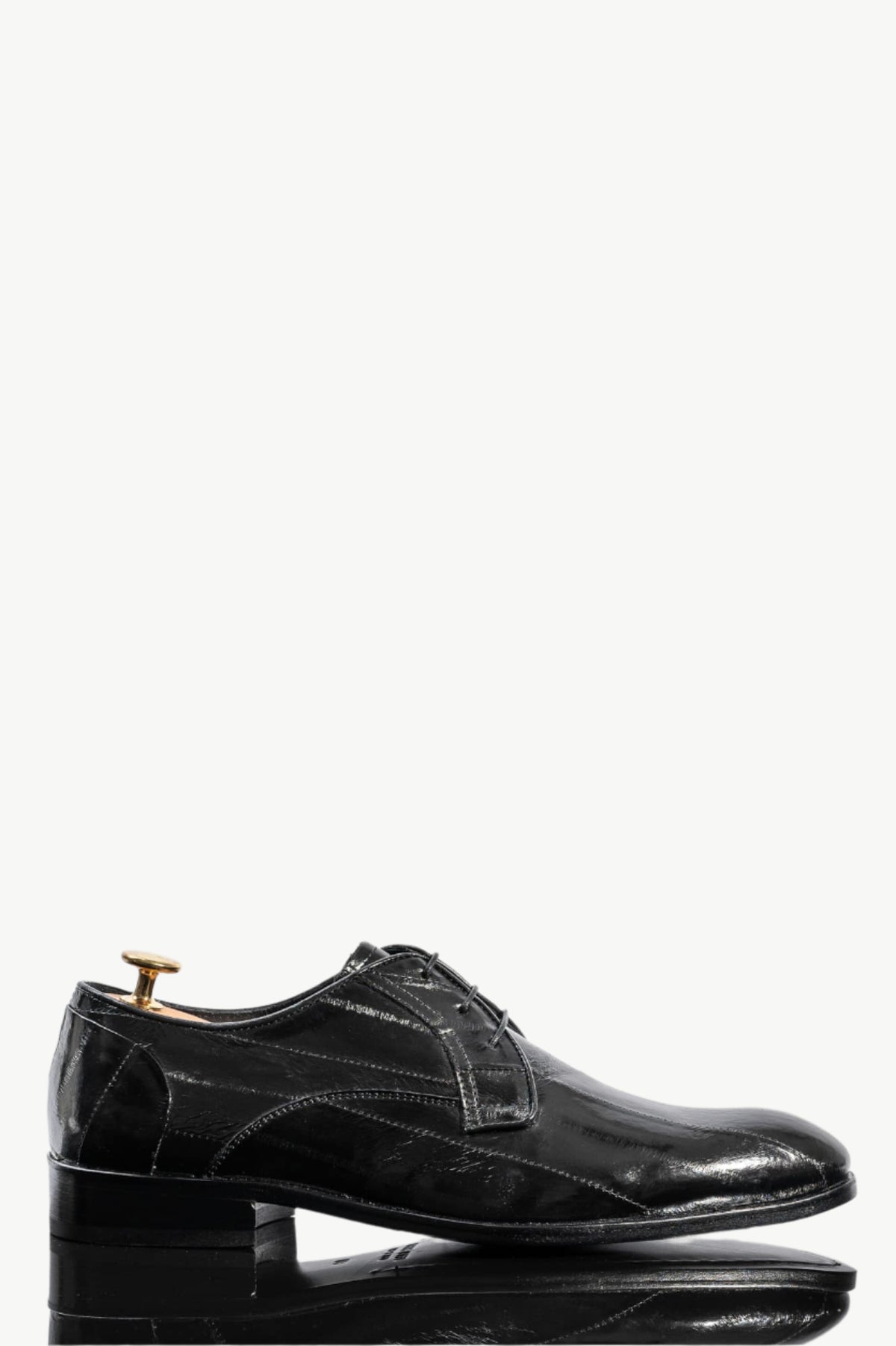 Men's Dress Derby | Black Eel Leather