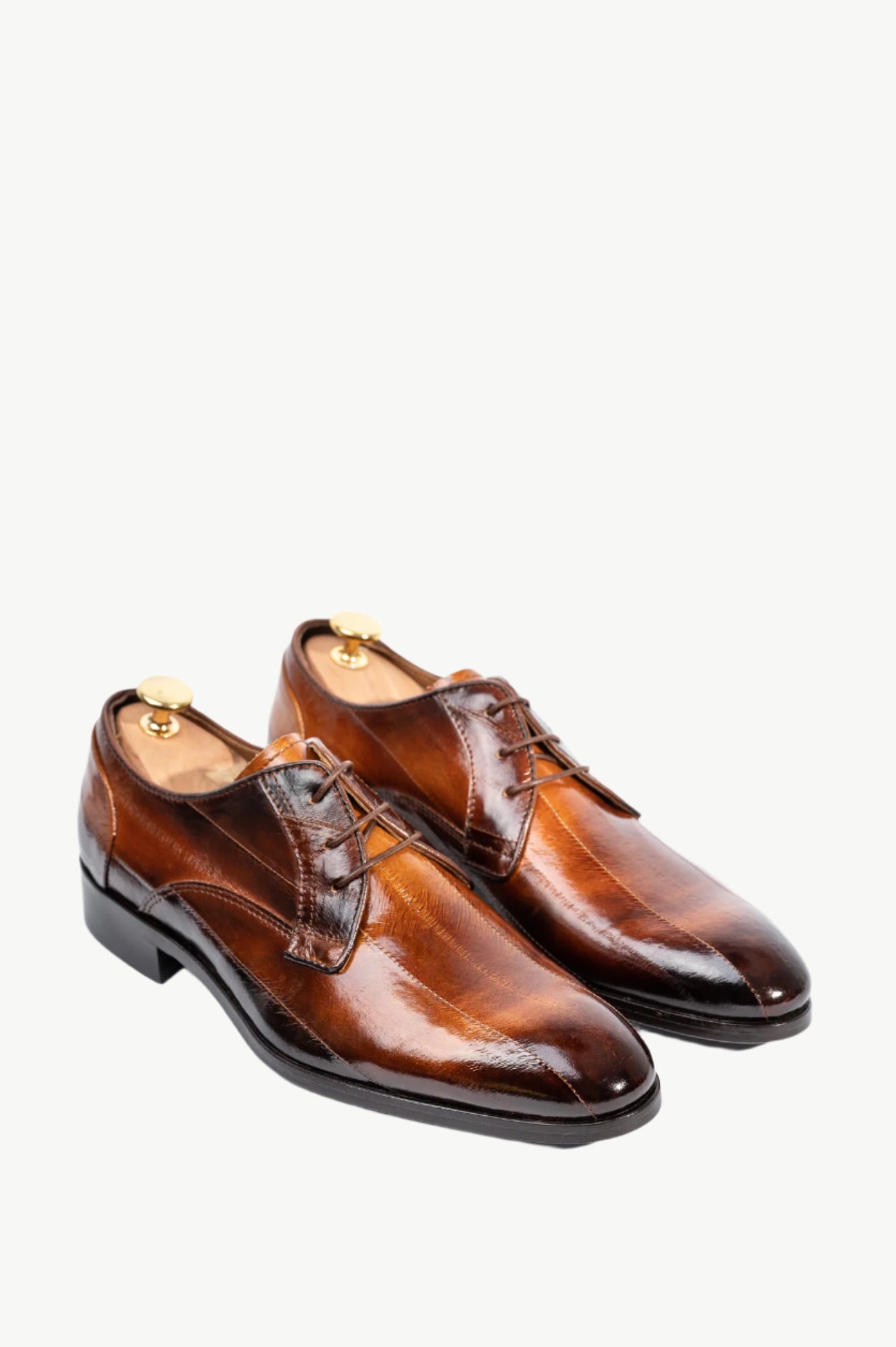 Men's Dress Derby | Cognac Fade Eel Leather