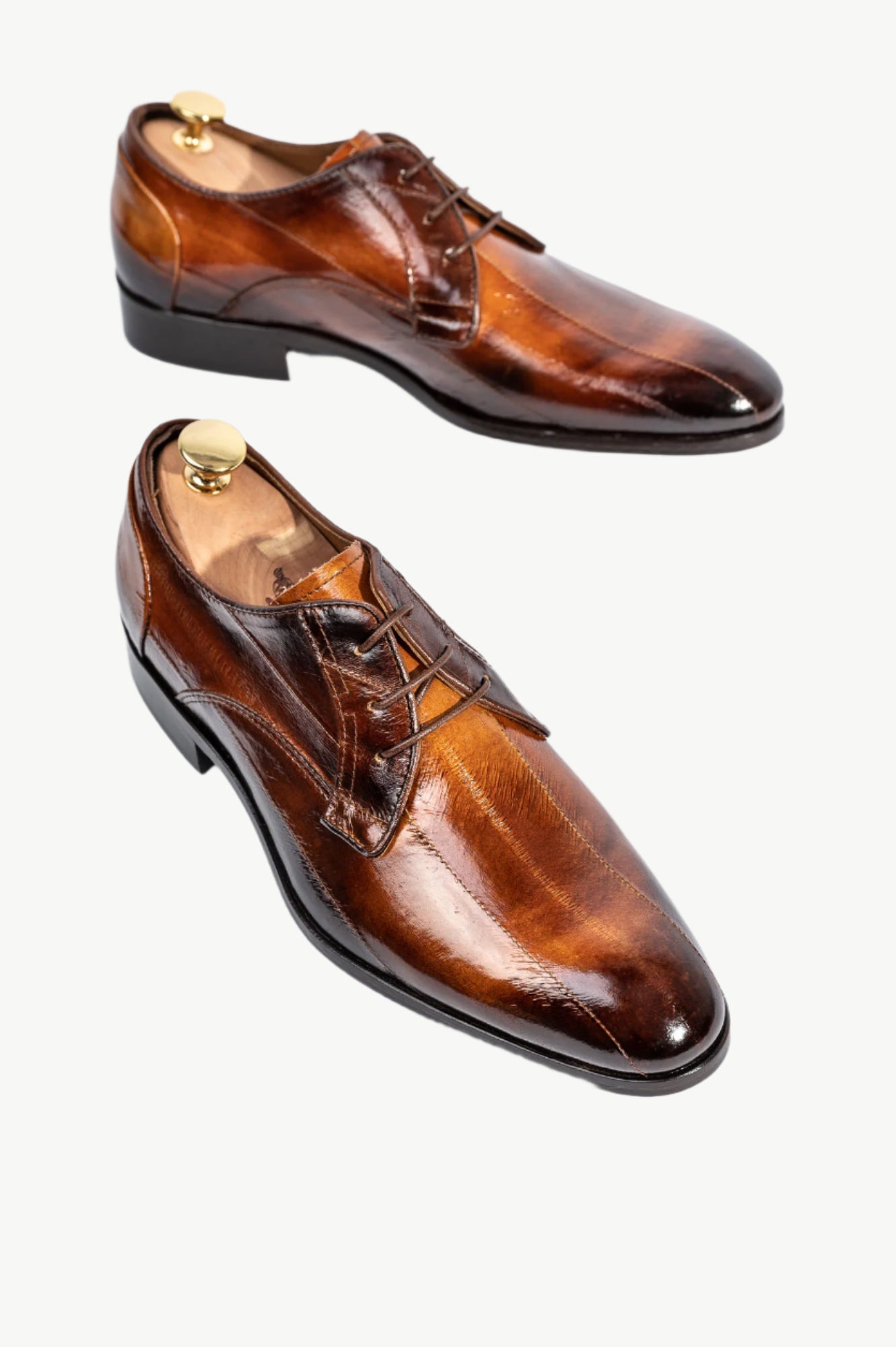 Men's Dress Derby | Cognac Fade Eel Leather