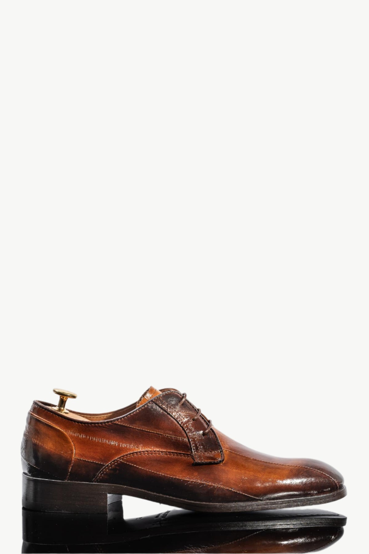 Men's Dress Derby | Cognac Fade Eel Leather