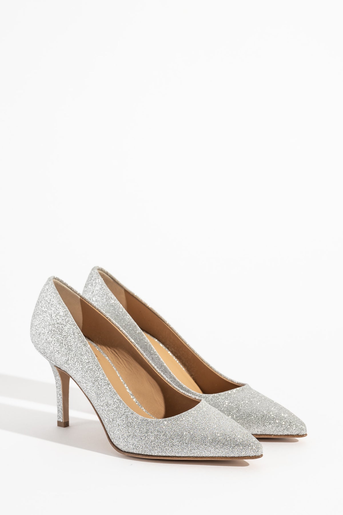 Classic Pump Stiletto 8cm | Crystal Silver Glitter