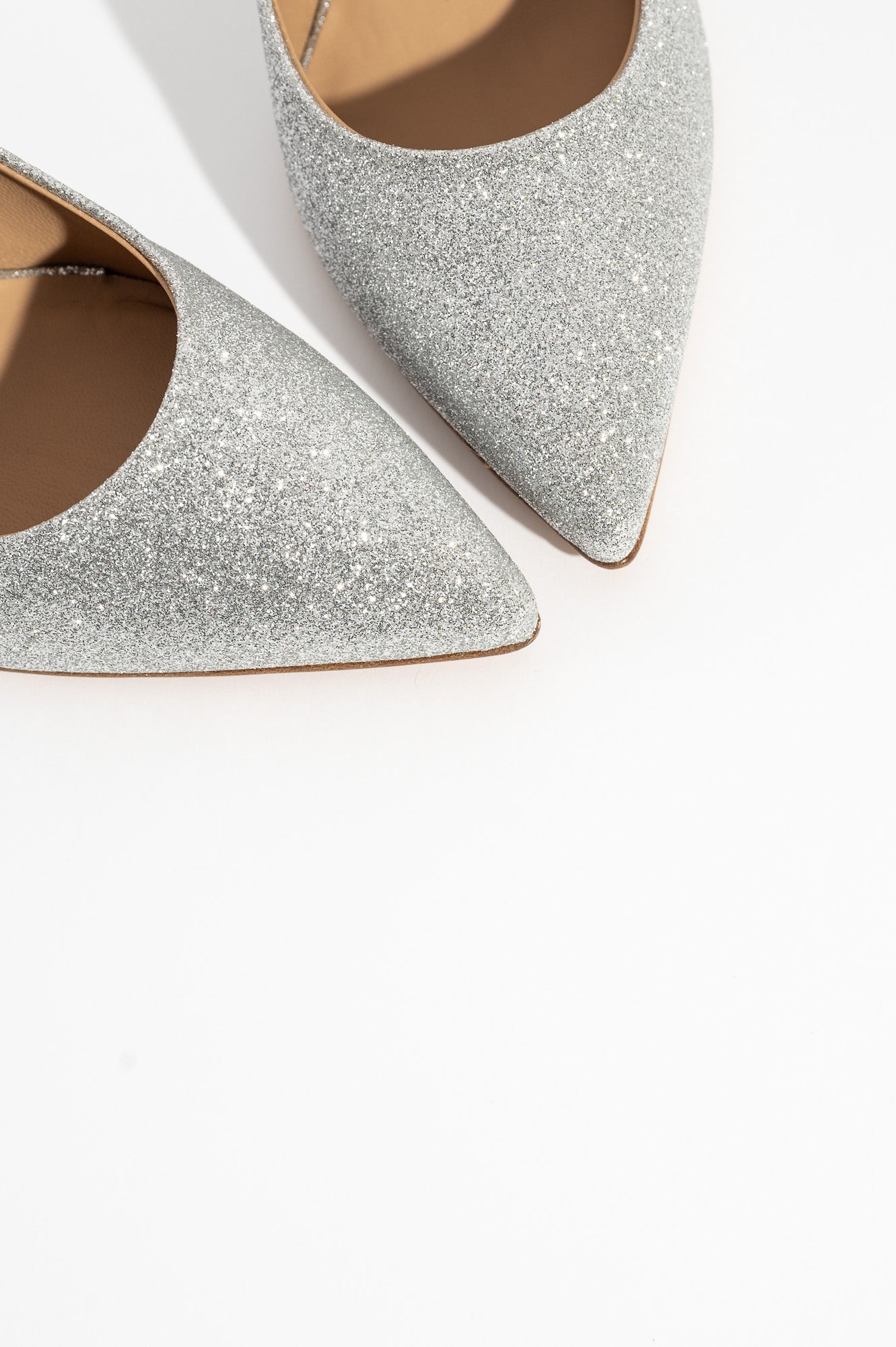 Classic Pump Stiletto 8cm | Crystal Silver Glitter
