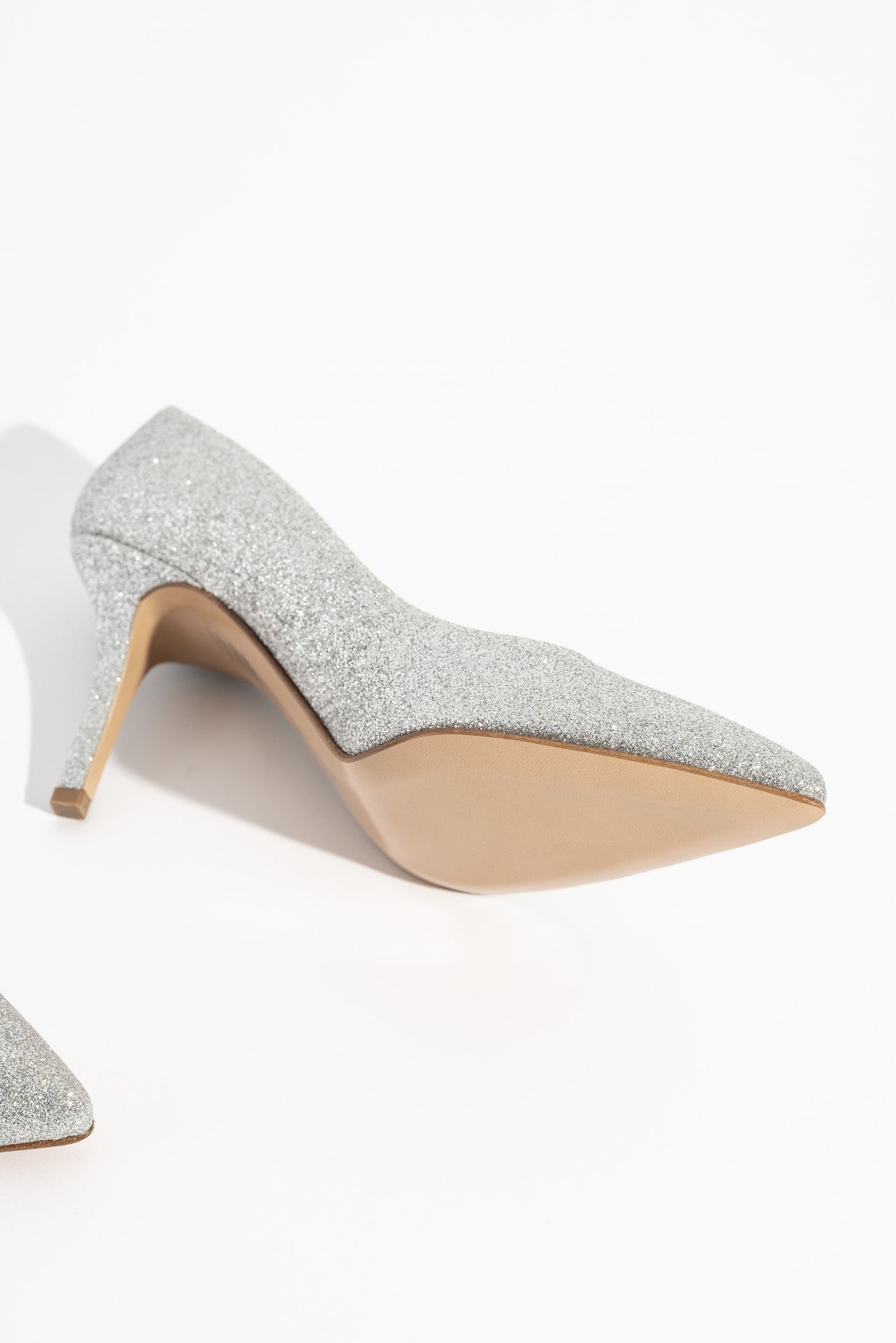 Classic Pump Stiletto 8cm | Crystal Silver Glitter