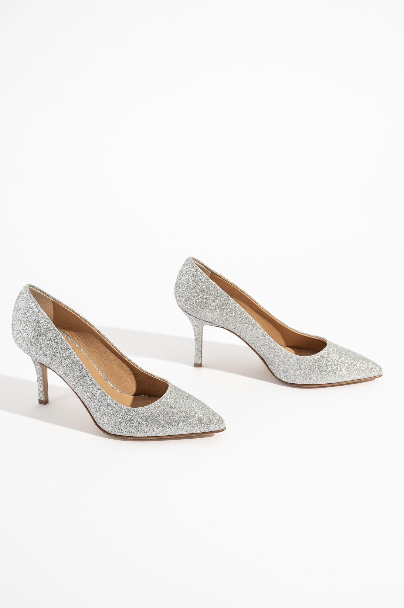 Classic Pump Stiletto 8cm | Crystal Silver Glitter