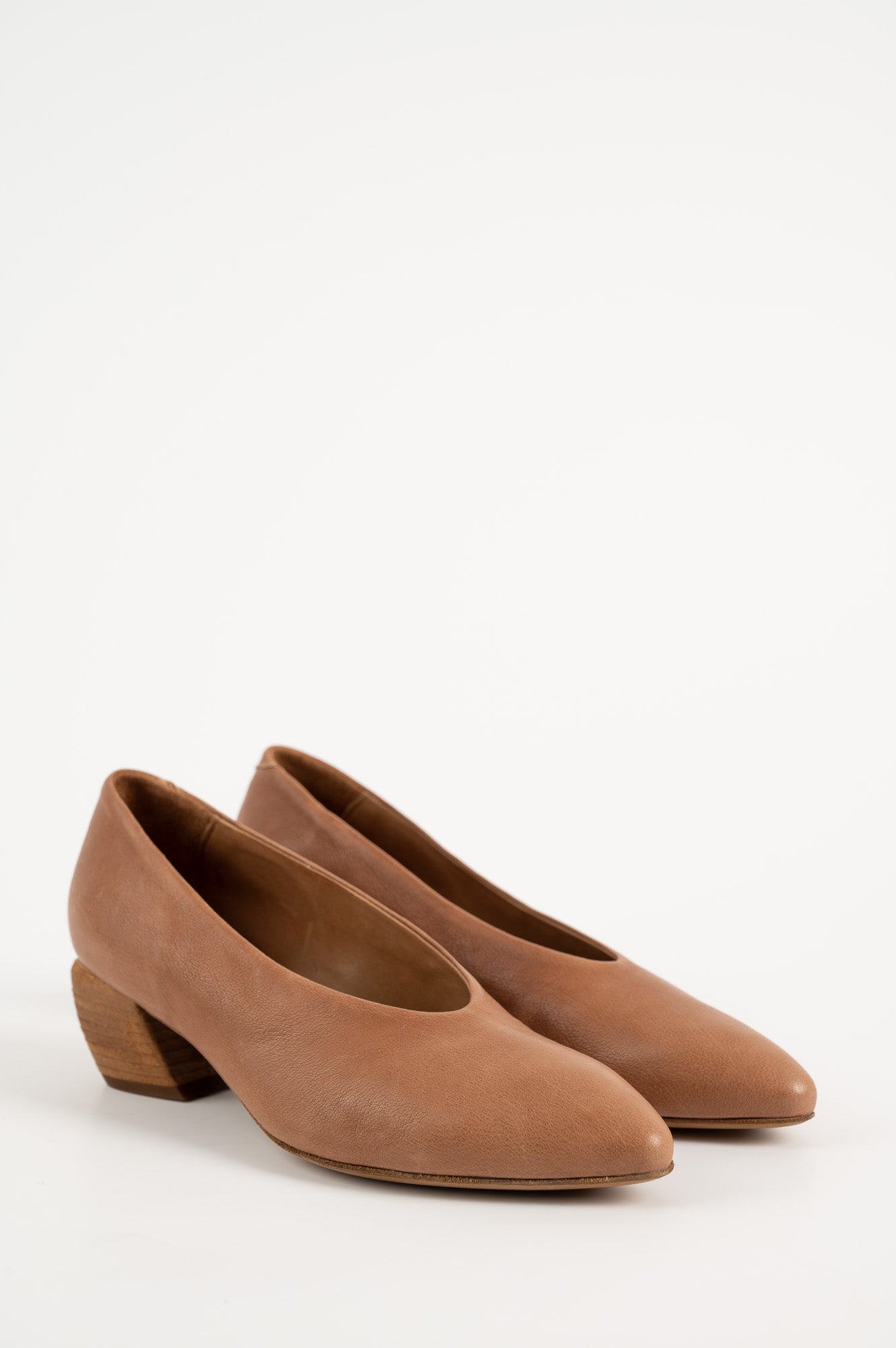Pump Sally | Brown Buffalo Leather