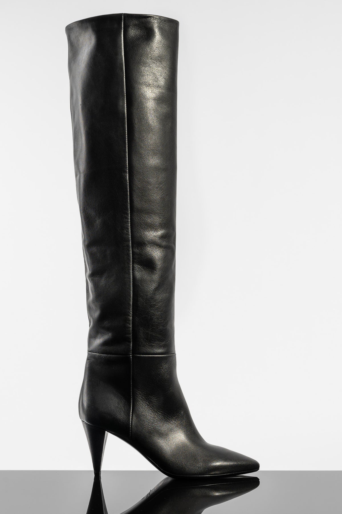 High Boot Shei | Black Calf Leather