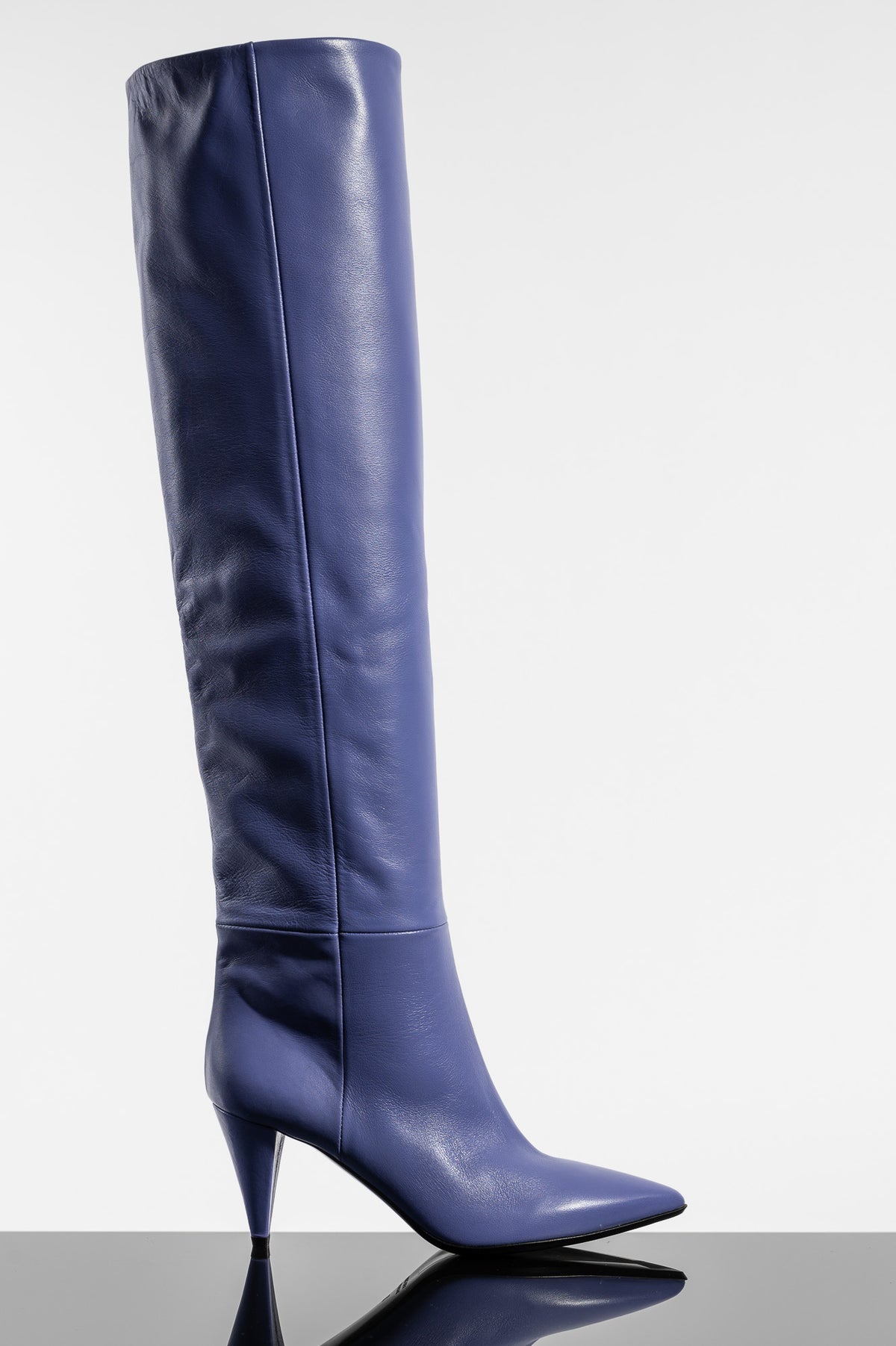 High Boot Shei | Purple Calf Leather