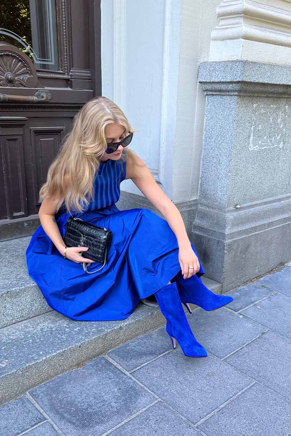 Ankle Boot Sasha | Electric Blue Suede