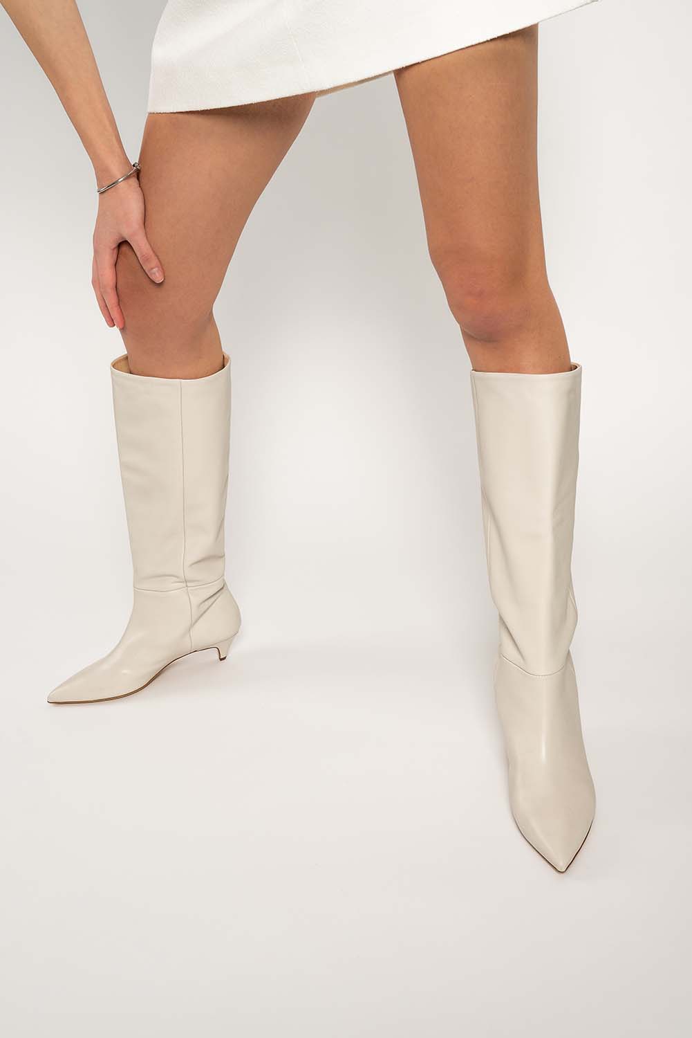 High Boot Palm | White Nappa Leather