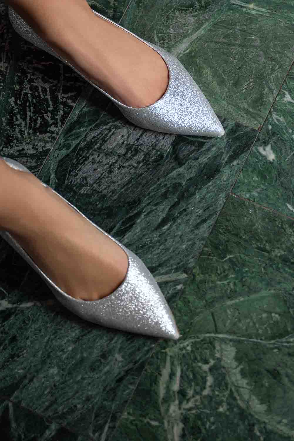 Classic Pump Stiletto 6cm | Crystal Silver Glitter