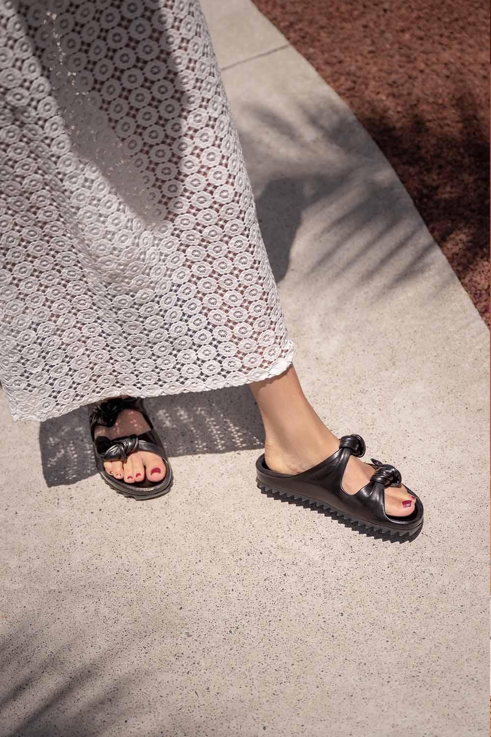 Sandal Pelagie 010 | Black Nappa Leather