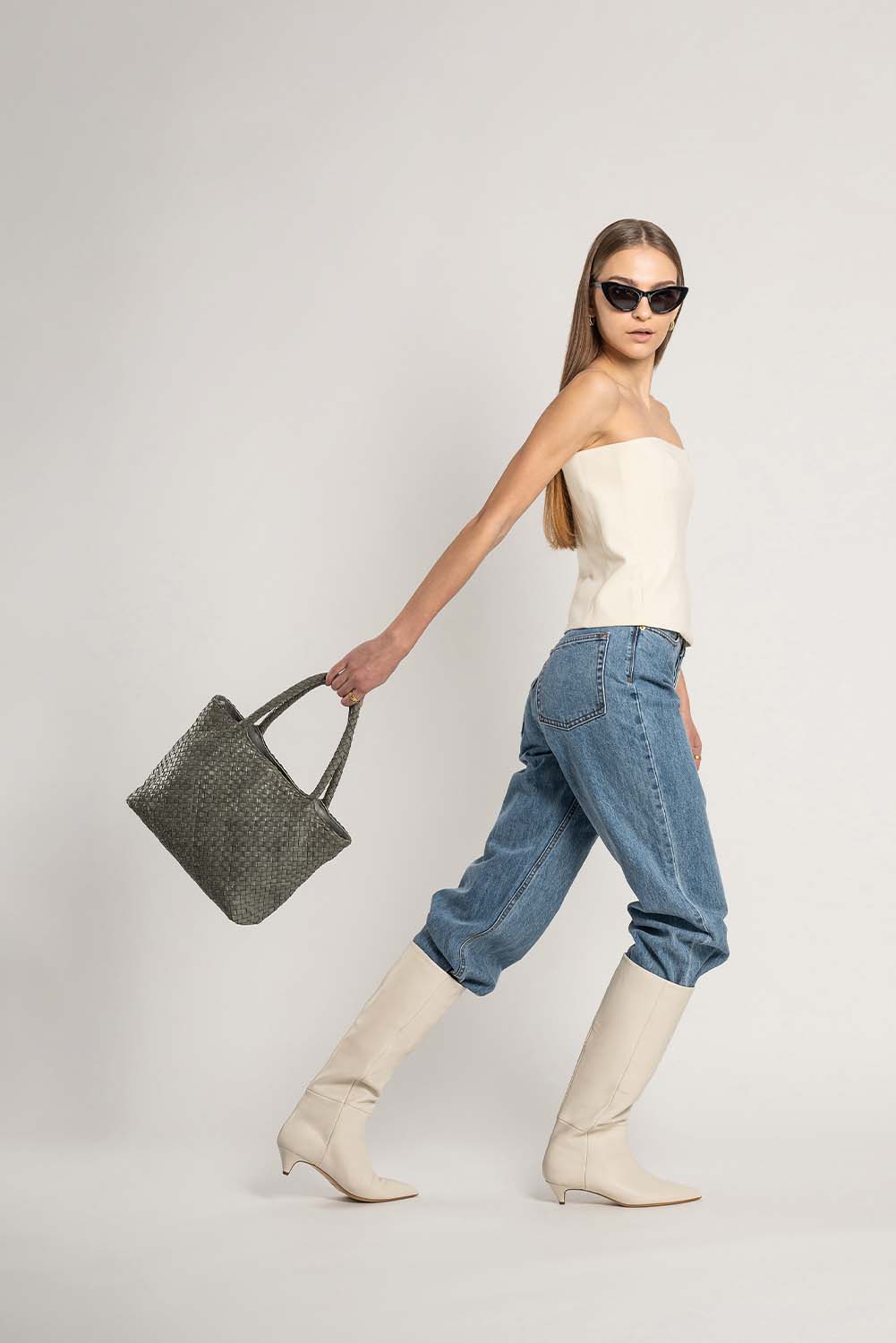 High Boot Palm | White Nappa Leather